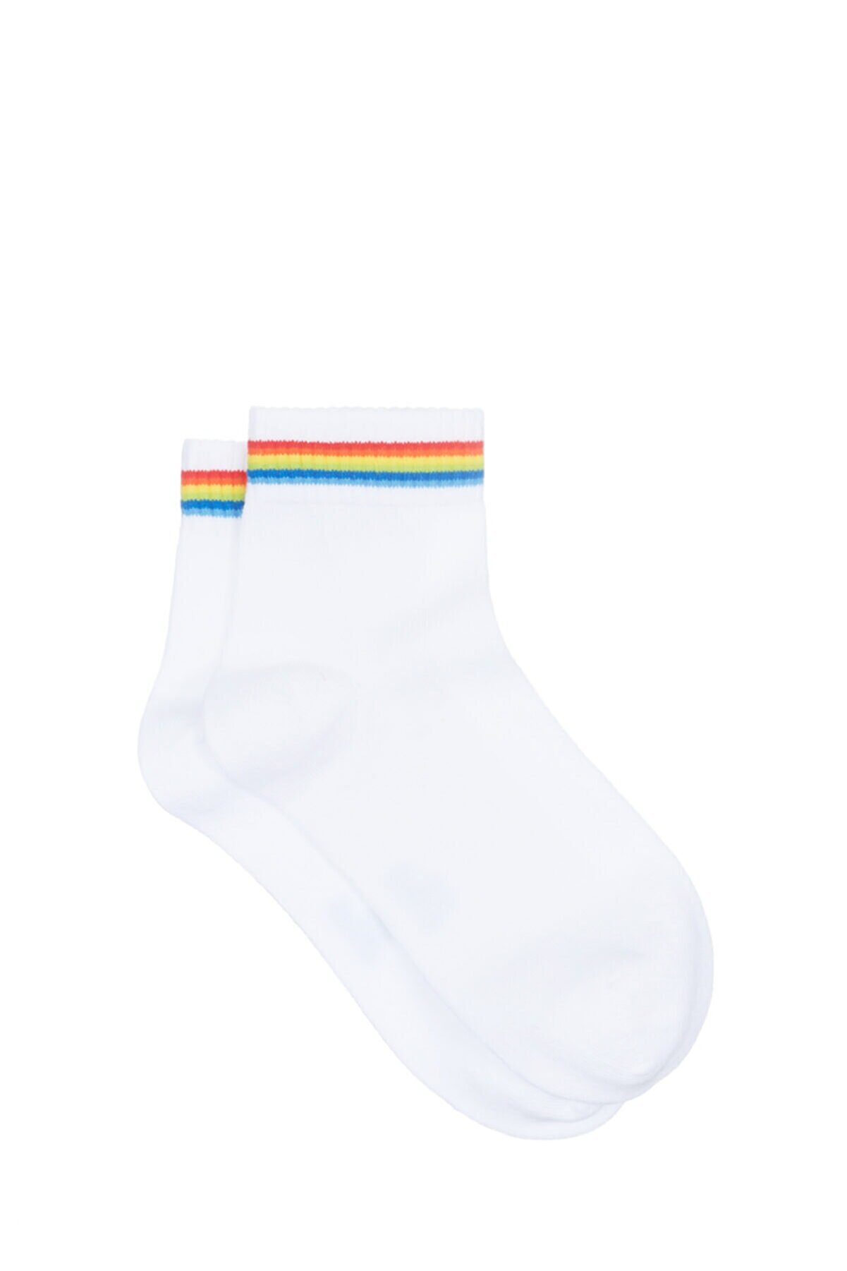 Mavi Bileği Çizgili Soket Çorap 195544-620