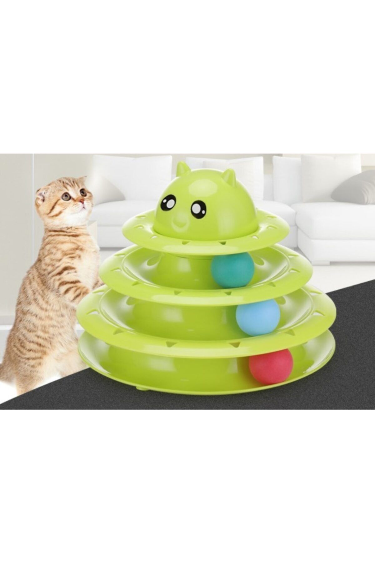 Berrinstore 3 Katlı Kedi Oyuncağı Turntable Cat Toy