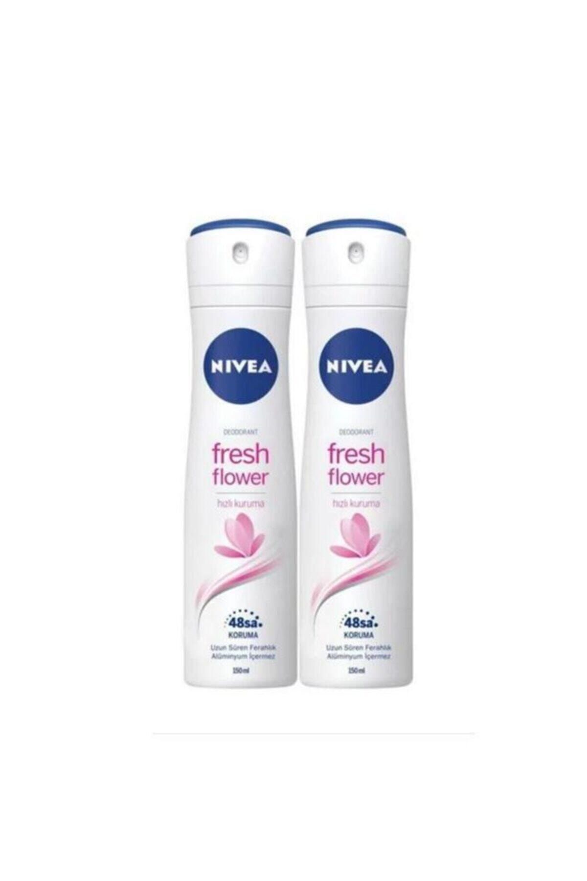 NIVEA Fresh Flower Kadın Deodorant Sprey 150 ml 2'li Paket 400590064104512