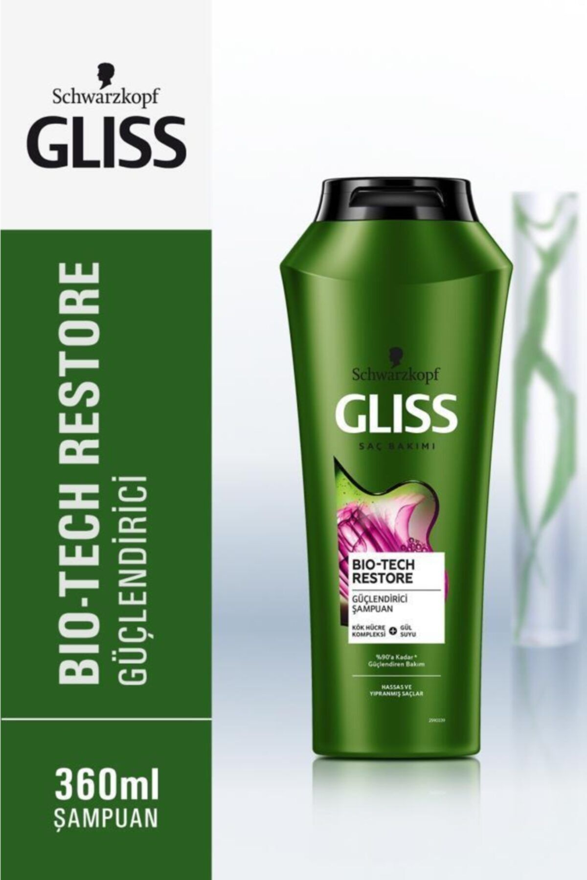 Gliss Bio-tech Restore Güçlendirici Şampuan- Kök Hücre Kompleksi Ve Gül Suyu Ile 360 ml