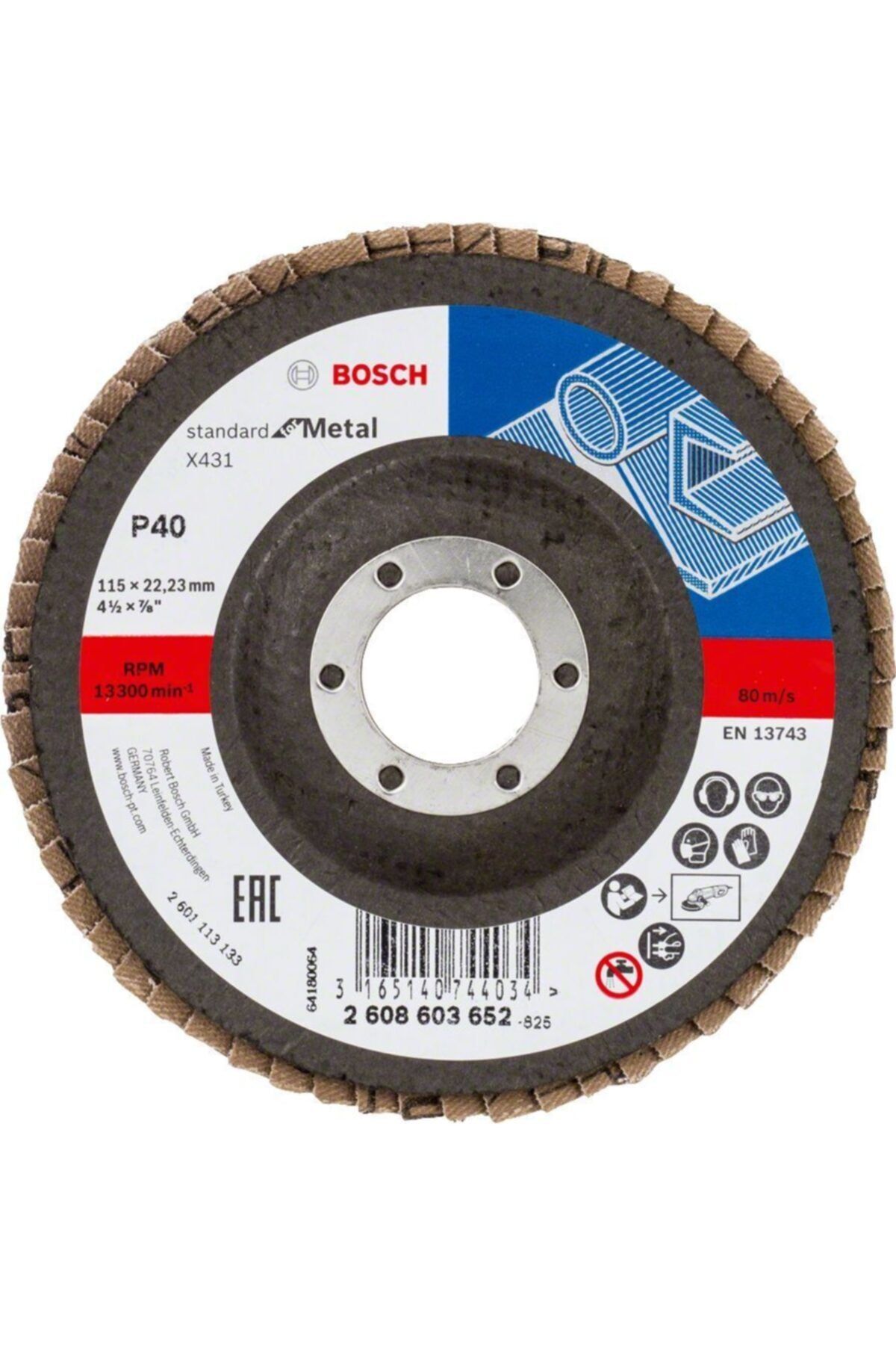 Bosch - 115 Mm 120 Kum X431 Alox Flap Disk