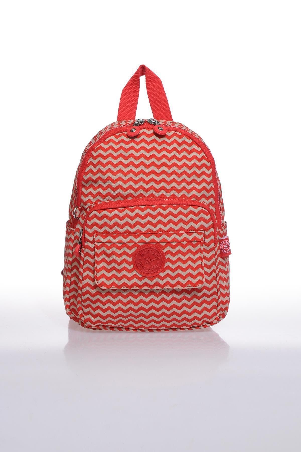 Smart Bags Smb3028-0134 Kırmızı/bej Kadın Küçük Sırt Çantası