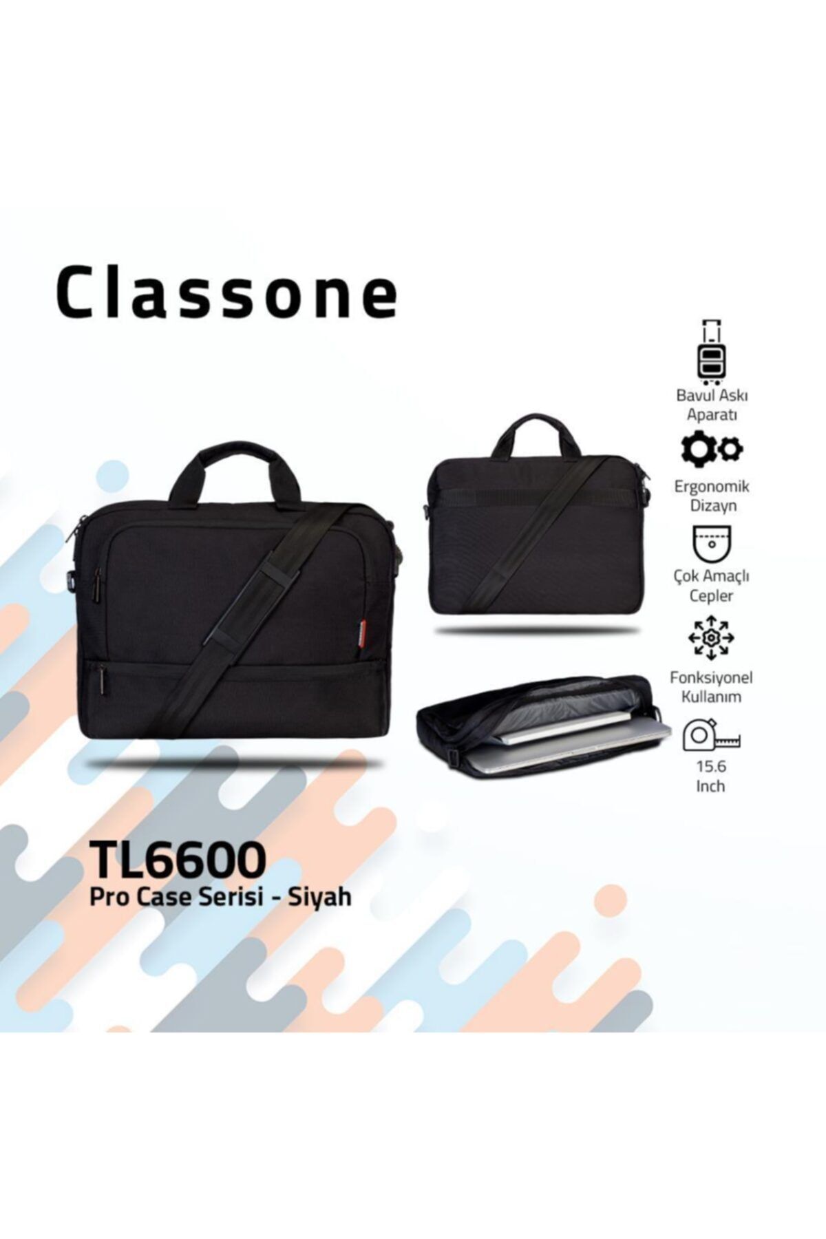 Classone Tl6600 El 15.6 Inç Uyumlu Notebook El Çantası