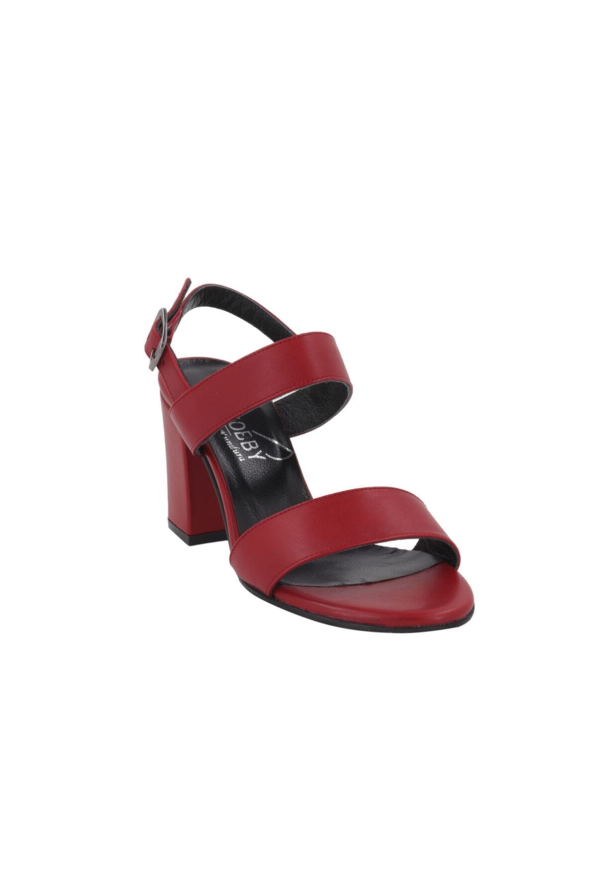 Hobby Kırmızı Topuklu Yazlık Kadın Ayakkabı Lp0048