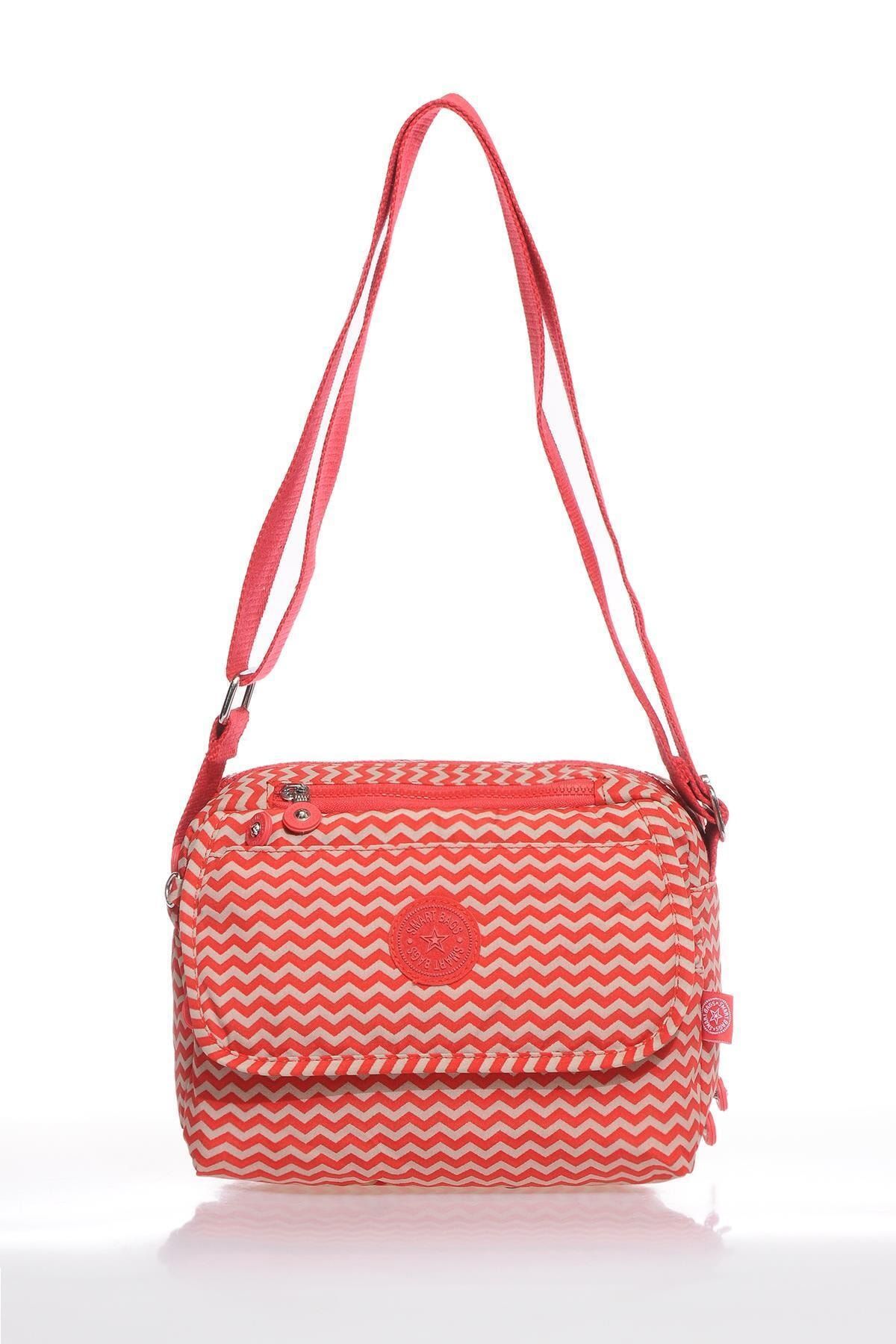 Smart Bags Smb1172-0134 Kırmızı/bej Kadın Çapraz Çanta