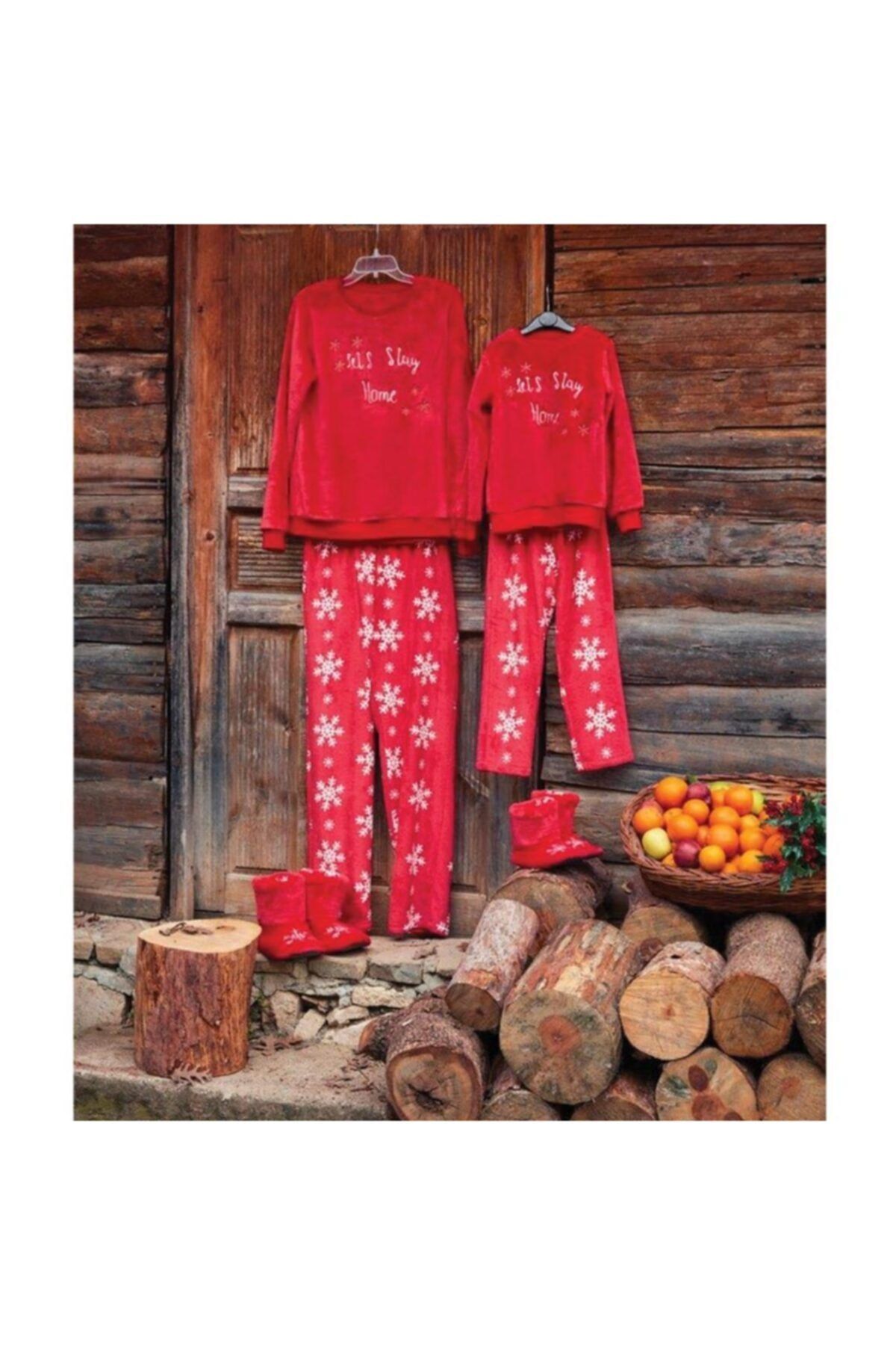 Penye Mood Penye Mood 8416 Kadın Kırmızı Pijama Takımı