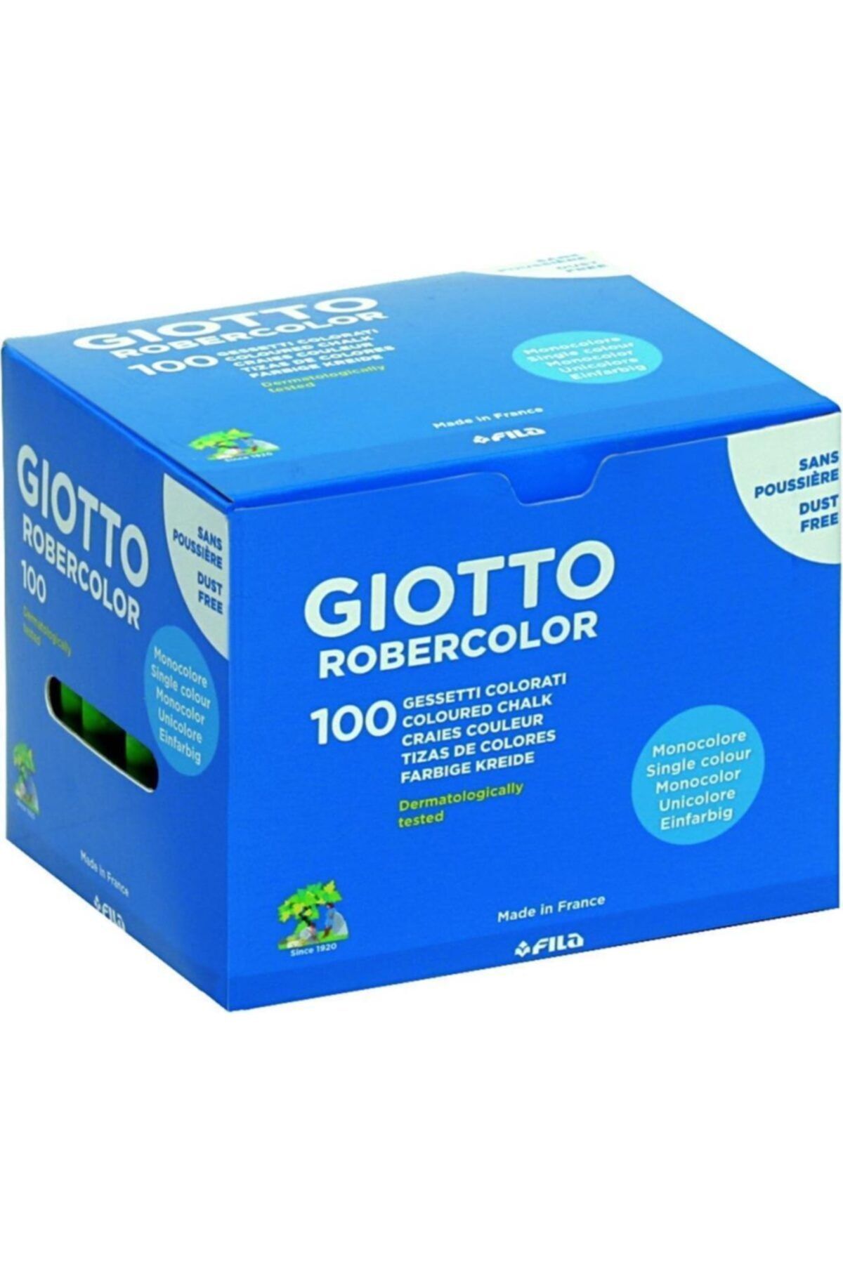 Giotto Robercolor Tebeşir 100 Lü Yeşil 539604 (1 Paket 100 Adet)