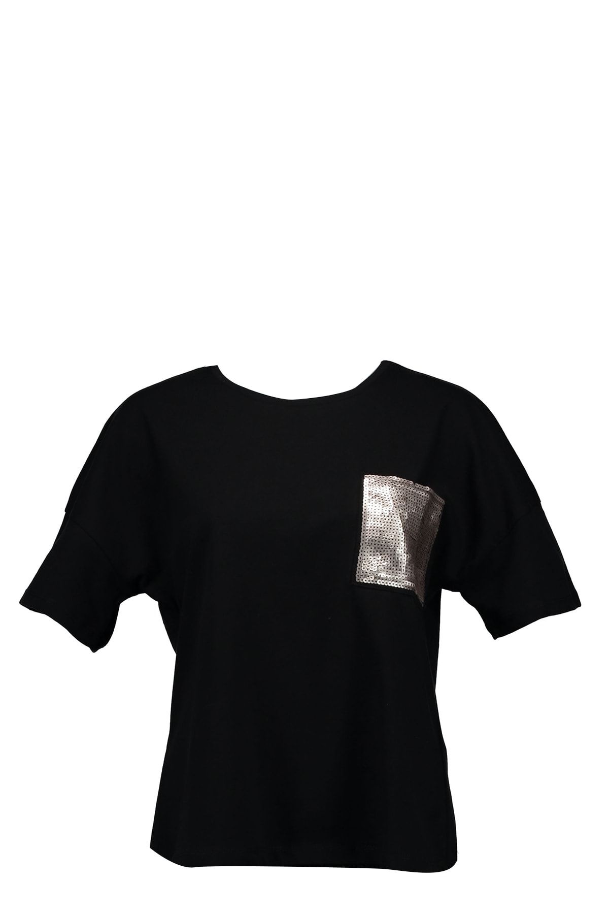 Collezione Siyah Kadın Sıyah Spor Regular Kısa Kol T-shirt