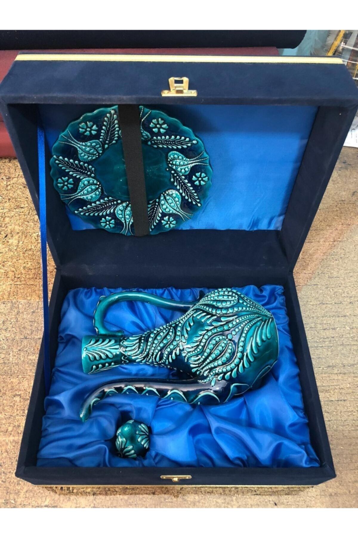 Sultan Genie Hand EmeGi Gift Genie in Velvet Box Delicate Ewer Vase Set PRA-2888345-4575
