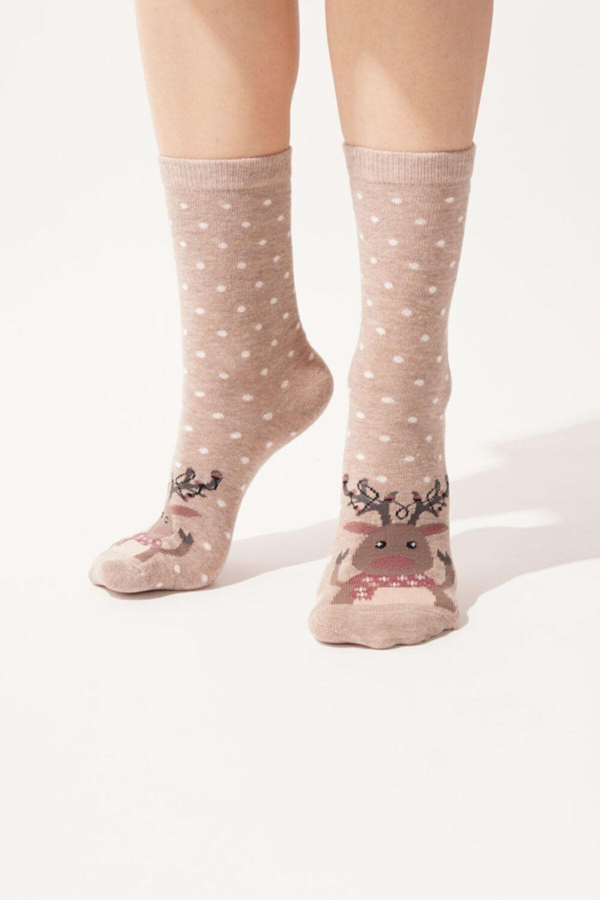 Katia & Bony 3 Lü Paket Cats And Deer Kadın Soket Çorap - Mix