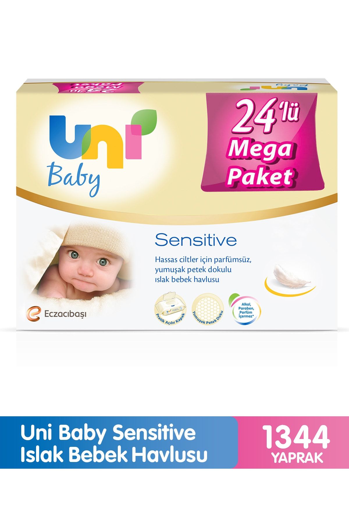 Uni Baby Sensitive Islak Havlu 24'lü 1344 Yaprak