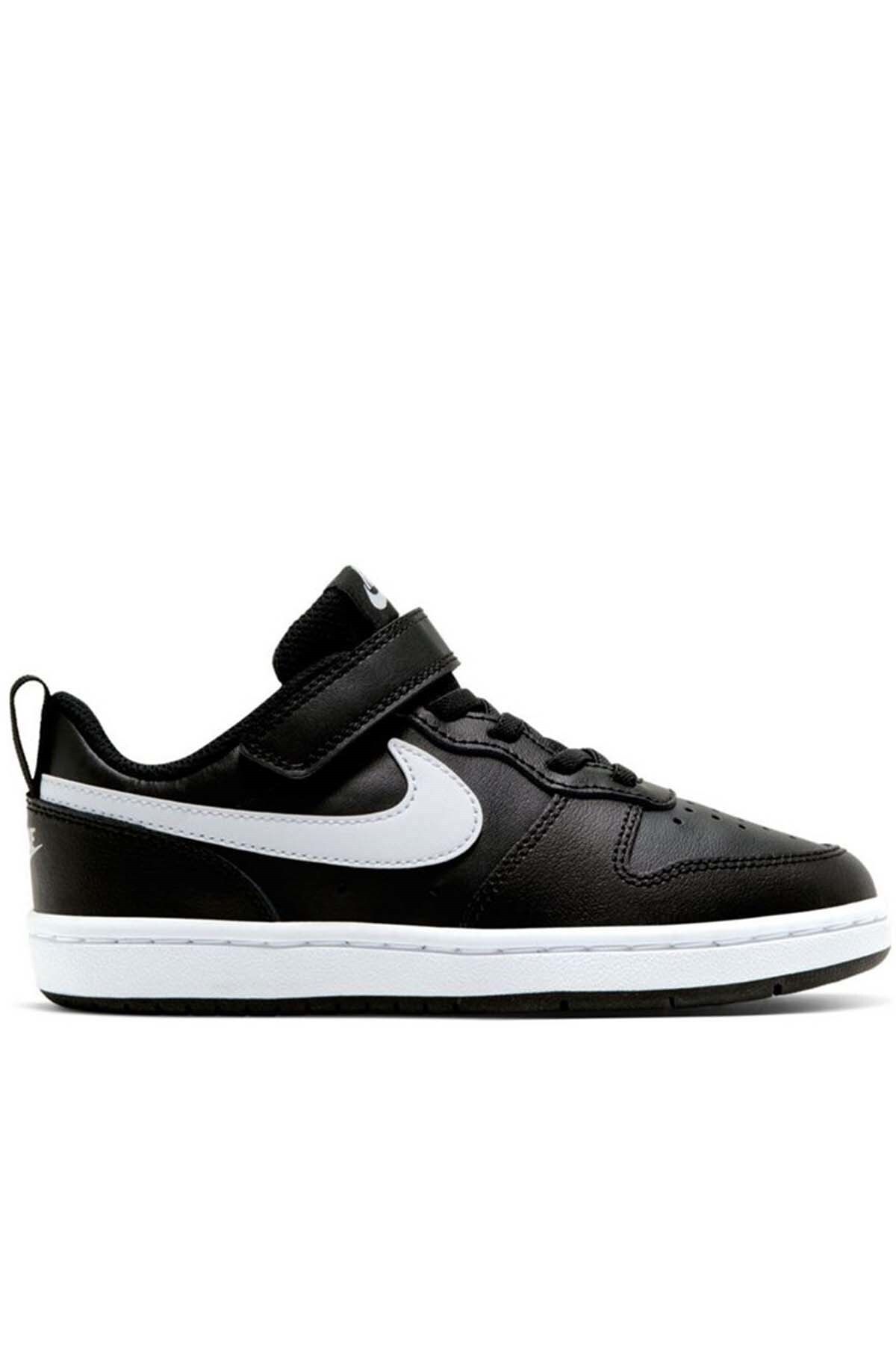 Nike Court Borough Low 2 (GS) Çocuk Günlük Spor Ayakkabı Bq5451-002-sıyah