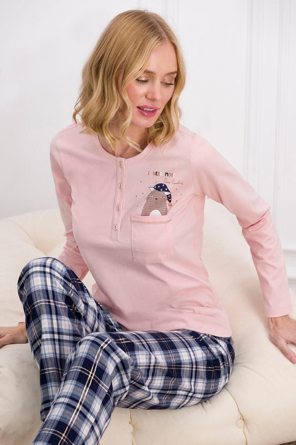 Pierre Cardin Kadın Somon Rengi Kadın Pijama Takımı 7611