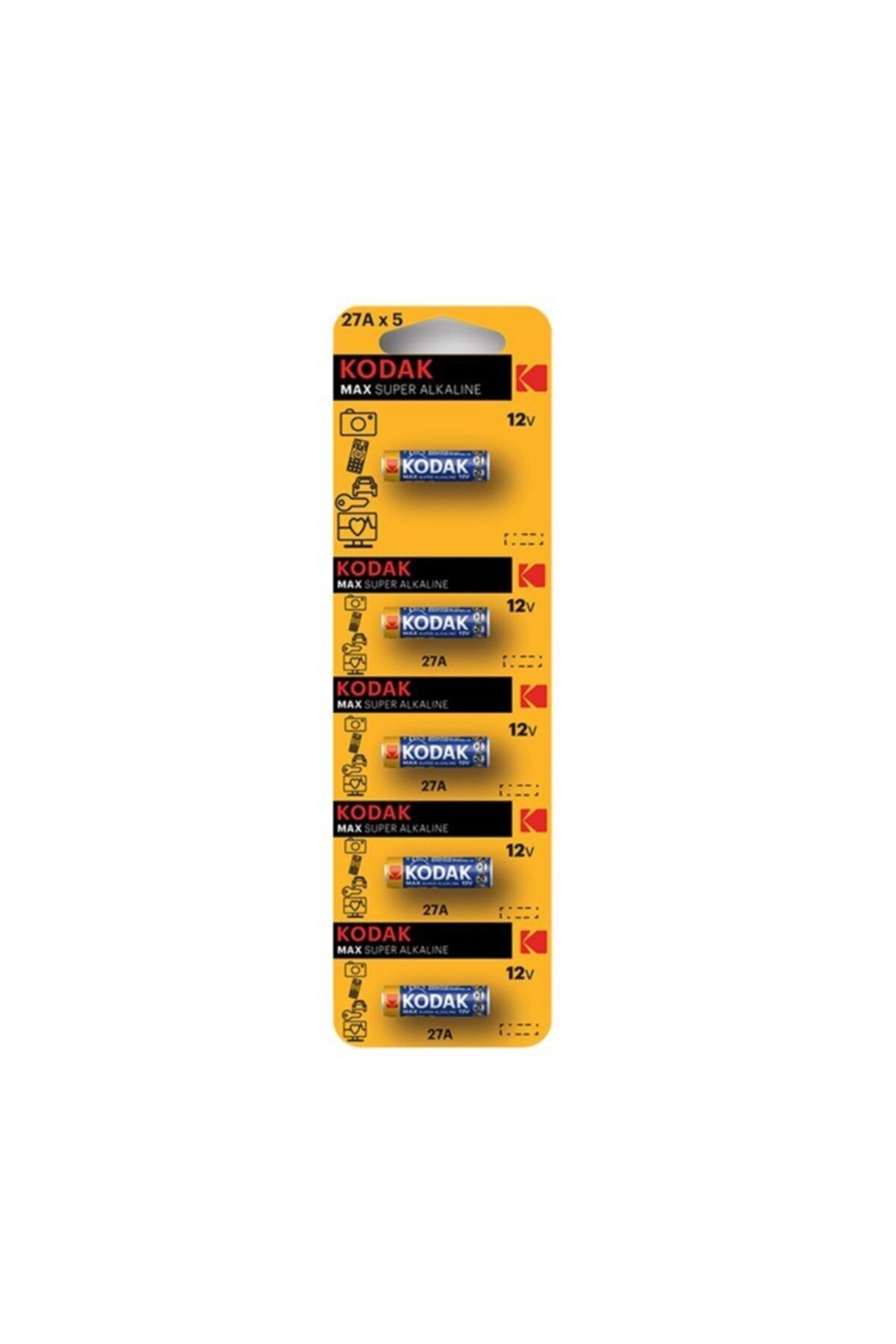 Kodak 27a-5 12 Volt Ultra Alkaline Kumanda Pili Pakette 5 Adet Bulunur