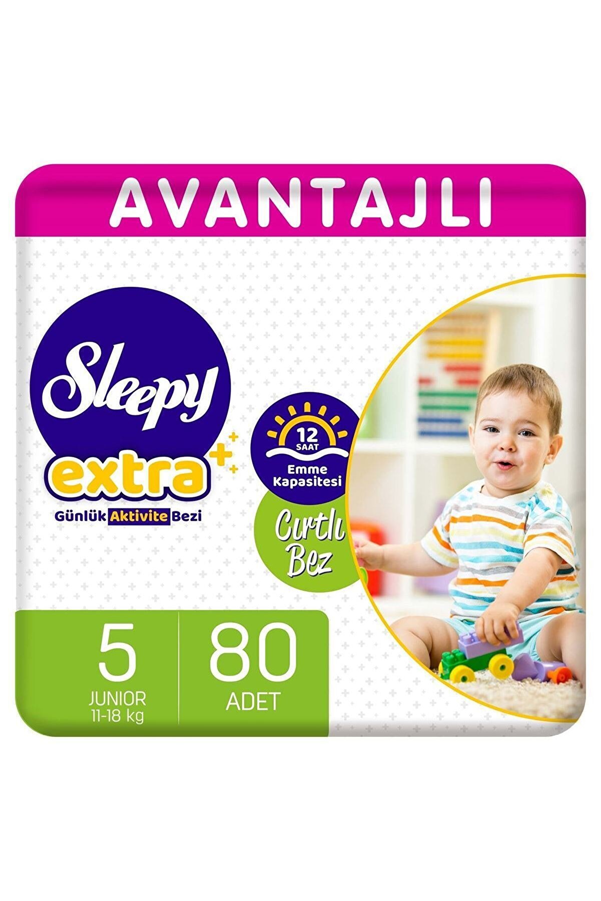 Sleepy Extra Avantajlı Bebek Bezi 5 Numara Junior 80 Adet