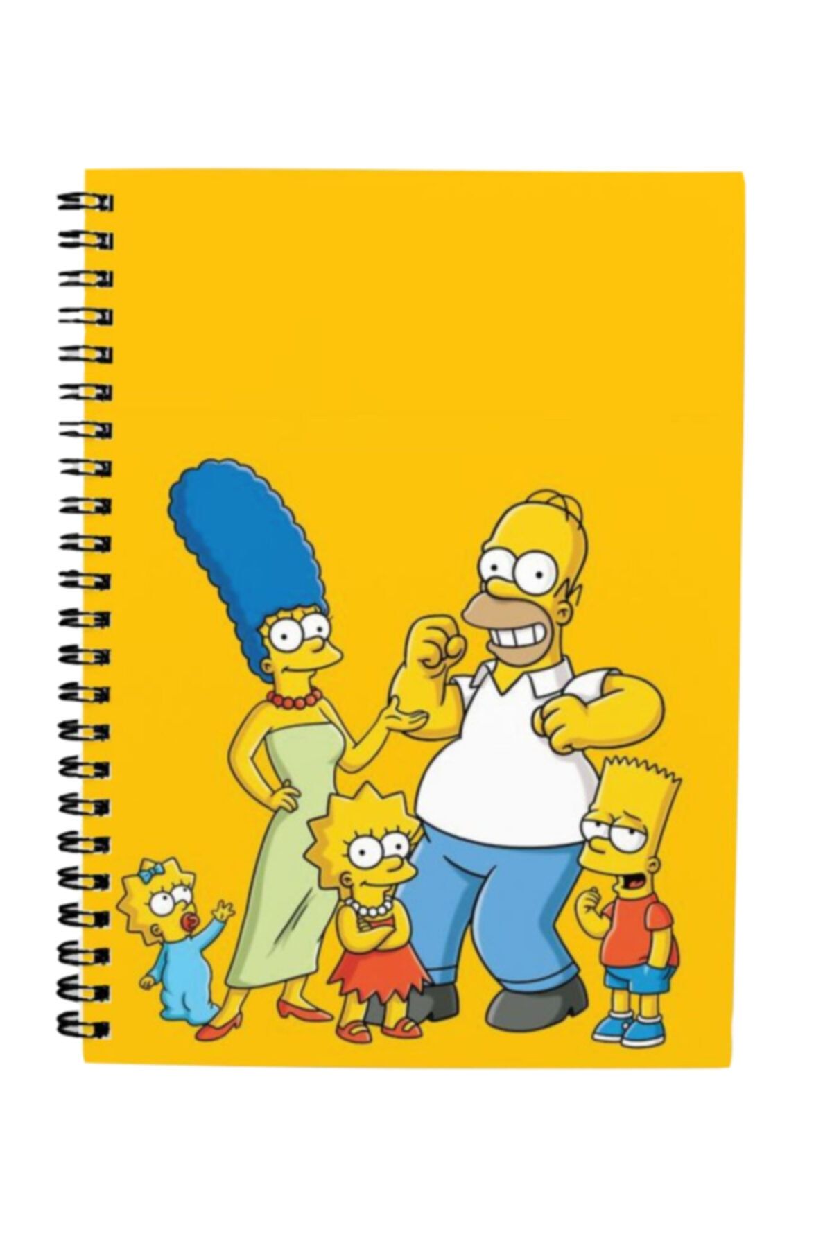 Bikutumutluluk Hediyelik - N0119 A5 Tasarım Spiralli Defter - Simpsons Family