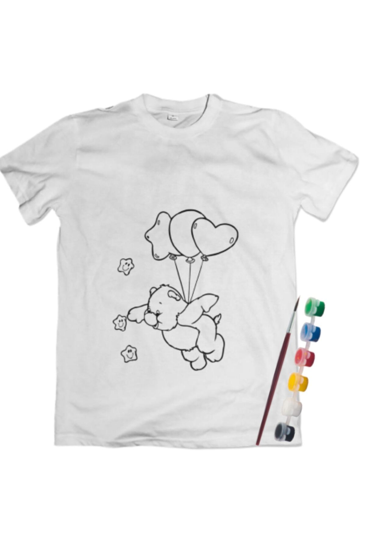 Joy and Toys Uçan Ayı Desenli T-shirt Boyama Seti 8-9 Yaş Çocuk Aktivite