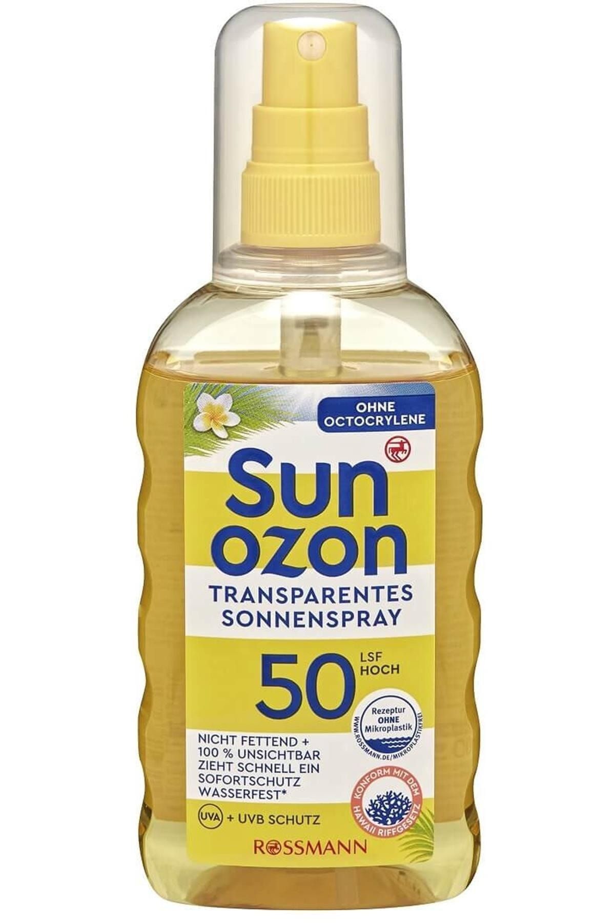 SunOzon Güneş Spreyi Spf 50 Transparan 200 Ml