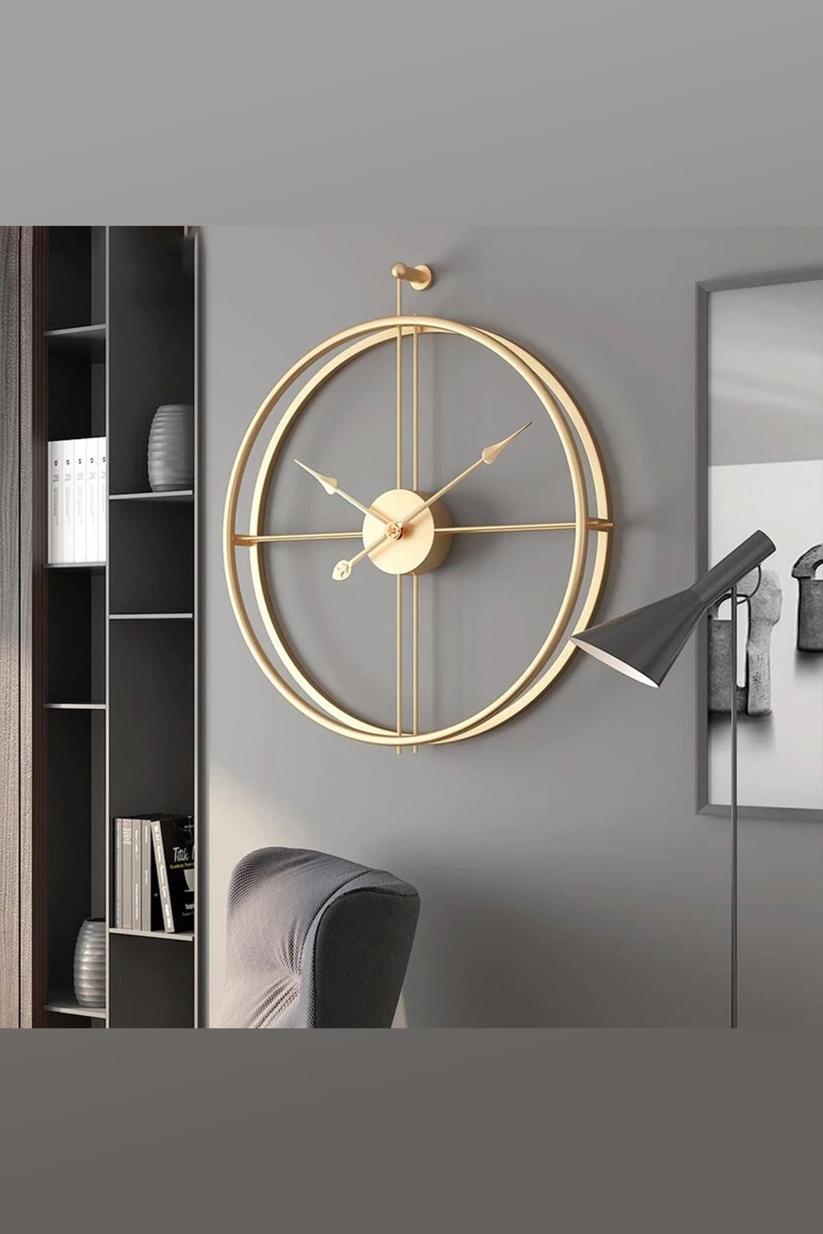 AGA KONSEPT La Clock Xxl 90 Cm Gold, Modern Dekoratif Ispanyol Tarzı Duvar Saati