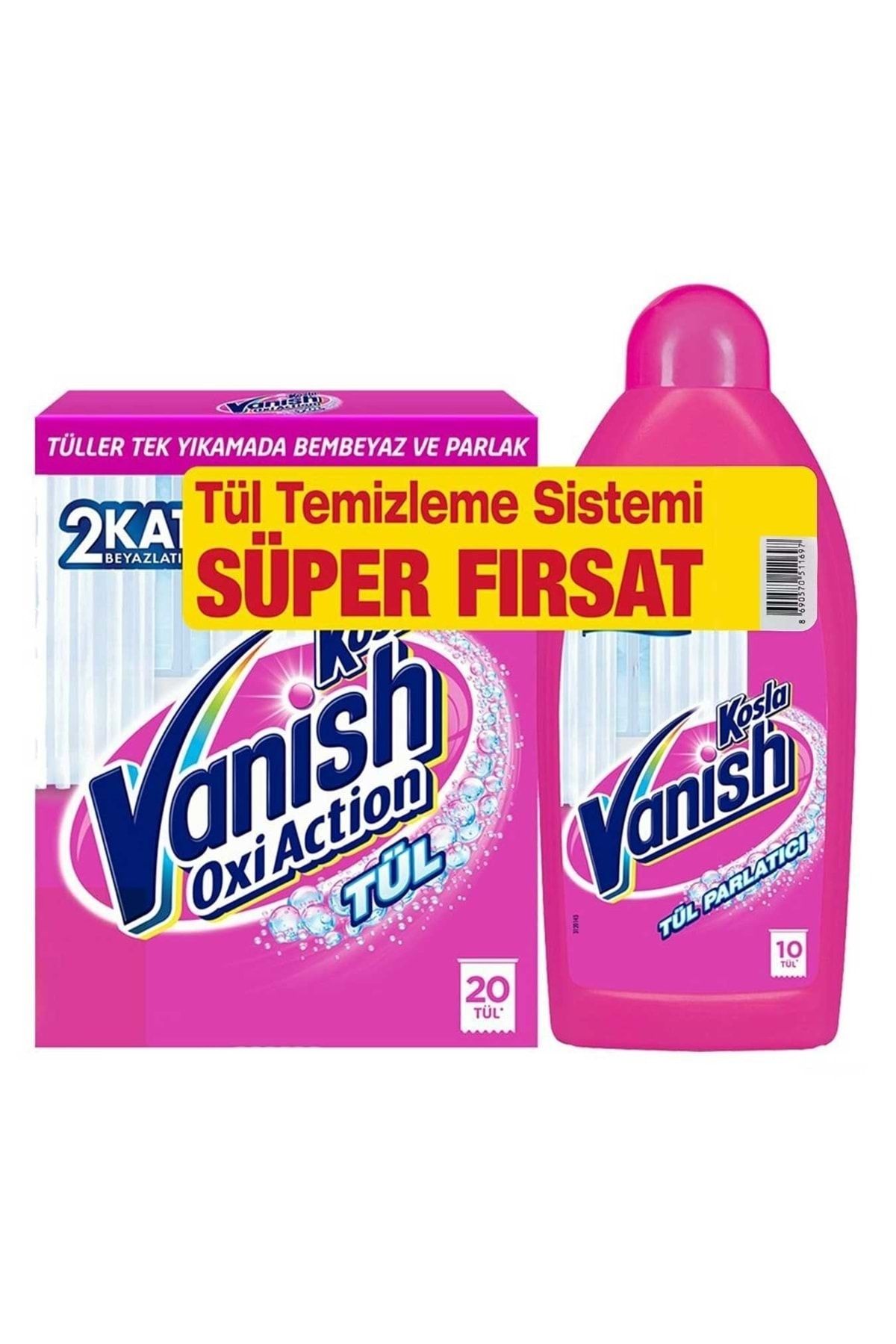 Kosla Vanish Tül Beyazlatıcı 450 Gr Gold + Tül Parlatıcı 450 Ml
