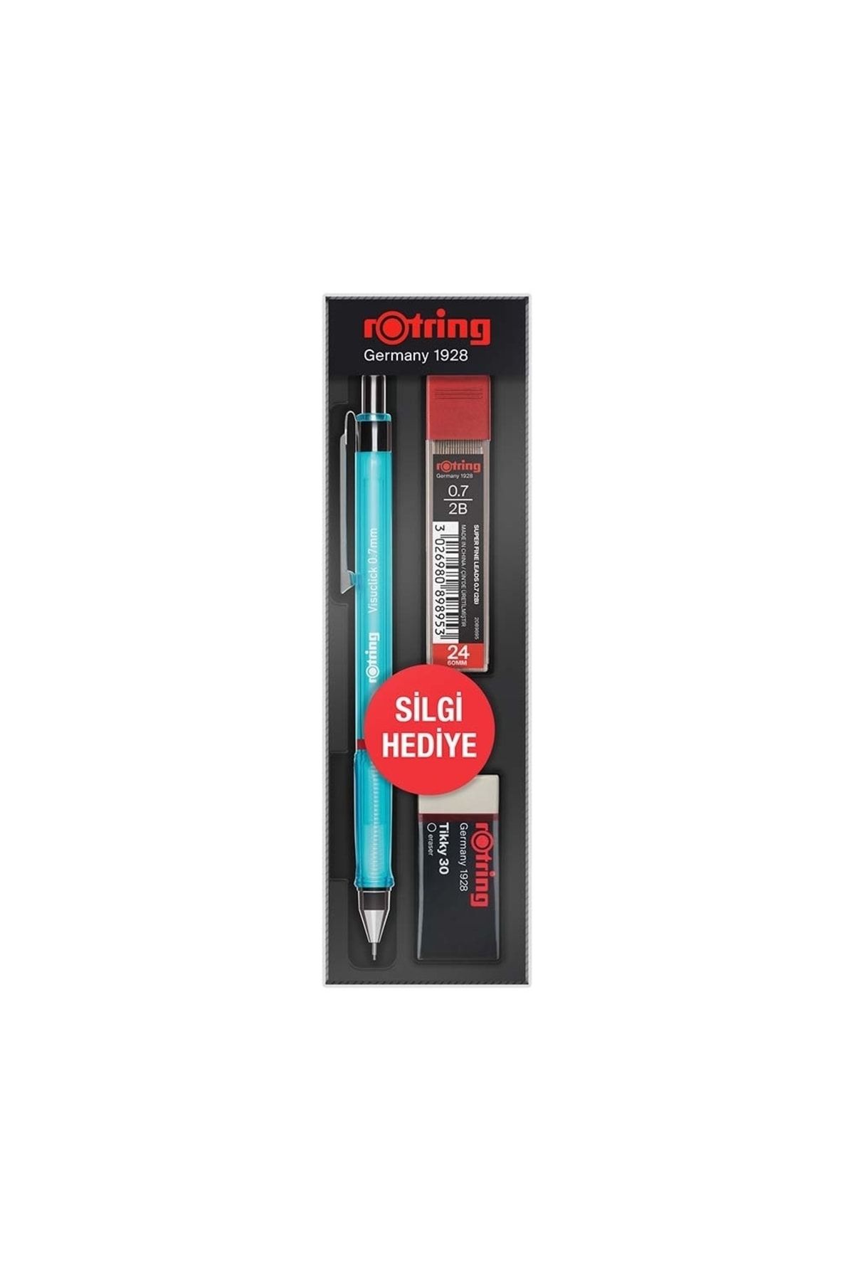 Rotring Visuclick Versatil+min+silgi 3’lü Okul Seti- 0.7 Mm Mavi
