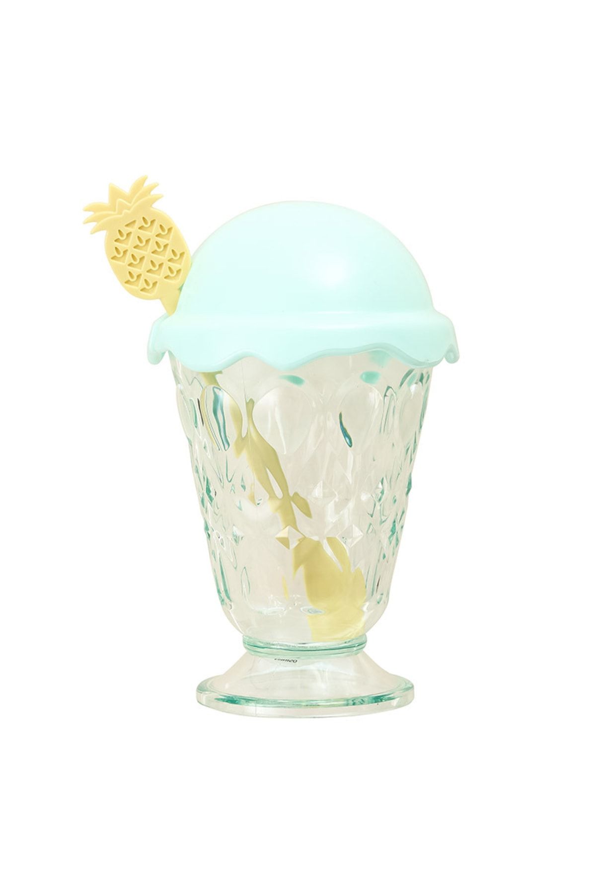 Miniso Dondurma Şeklinde Plastik Bardak Ananas 435ml