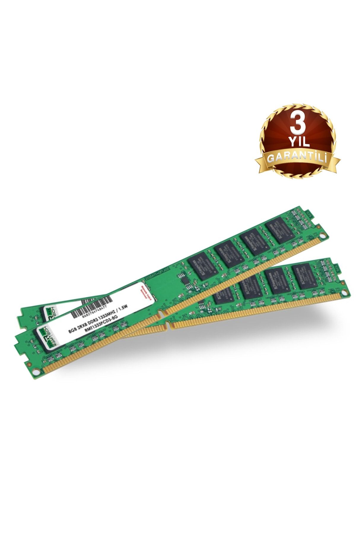 RAMTECH 16gb(8x2) Ddr3 1333mhz Intel Ve Amd Işlemcilere Uyumlu Masaüstü Ram 1.5v