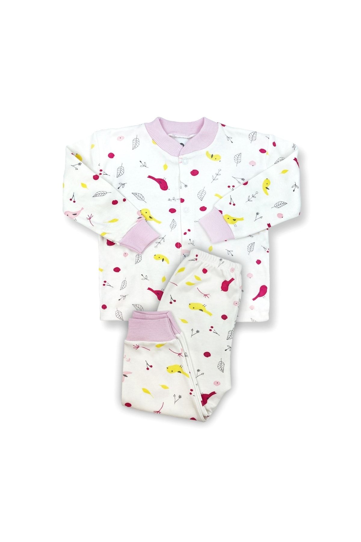 Genel Markalar Sema Baby Happy Birds Bebek Pijama Takımı Pembe 0-3 Ay