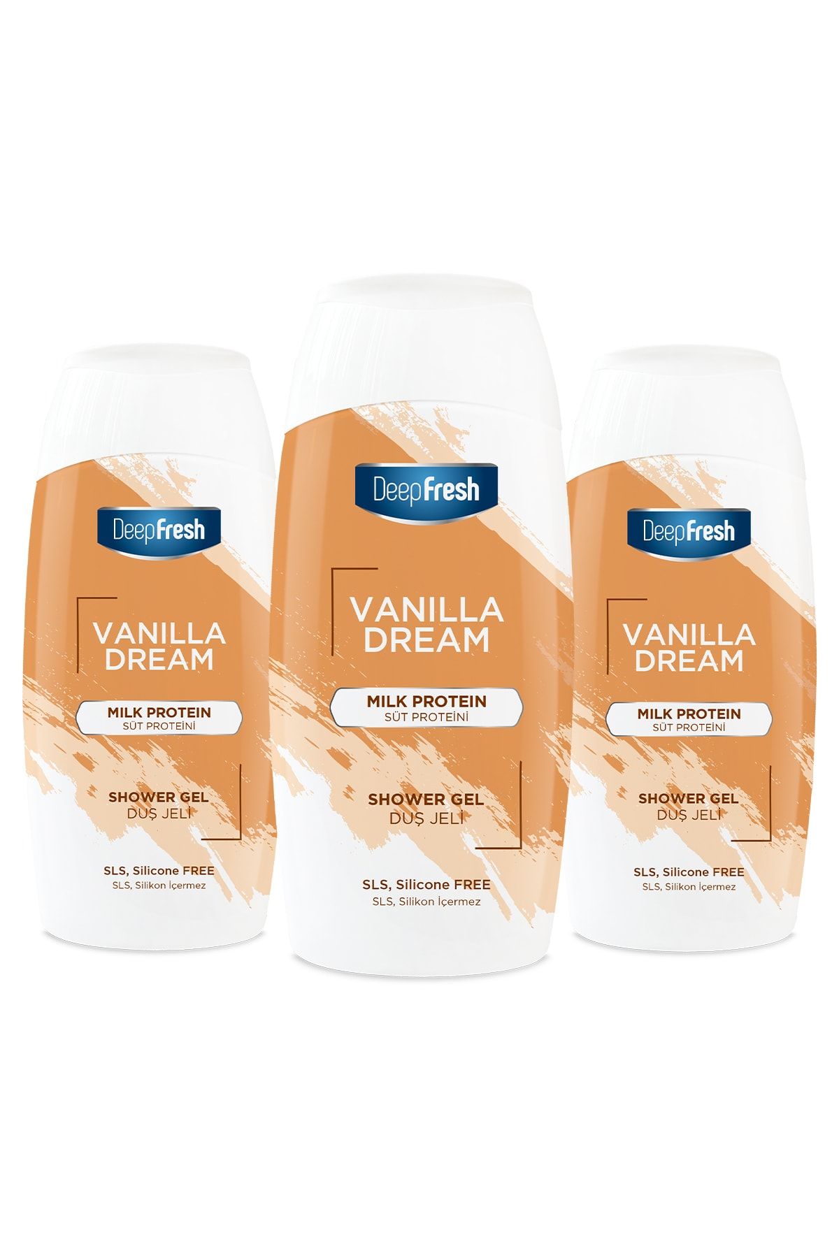 Deep Fresh Vanilla Dream Duş Jeli Süt Proteini 400ml 3 Adet