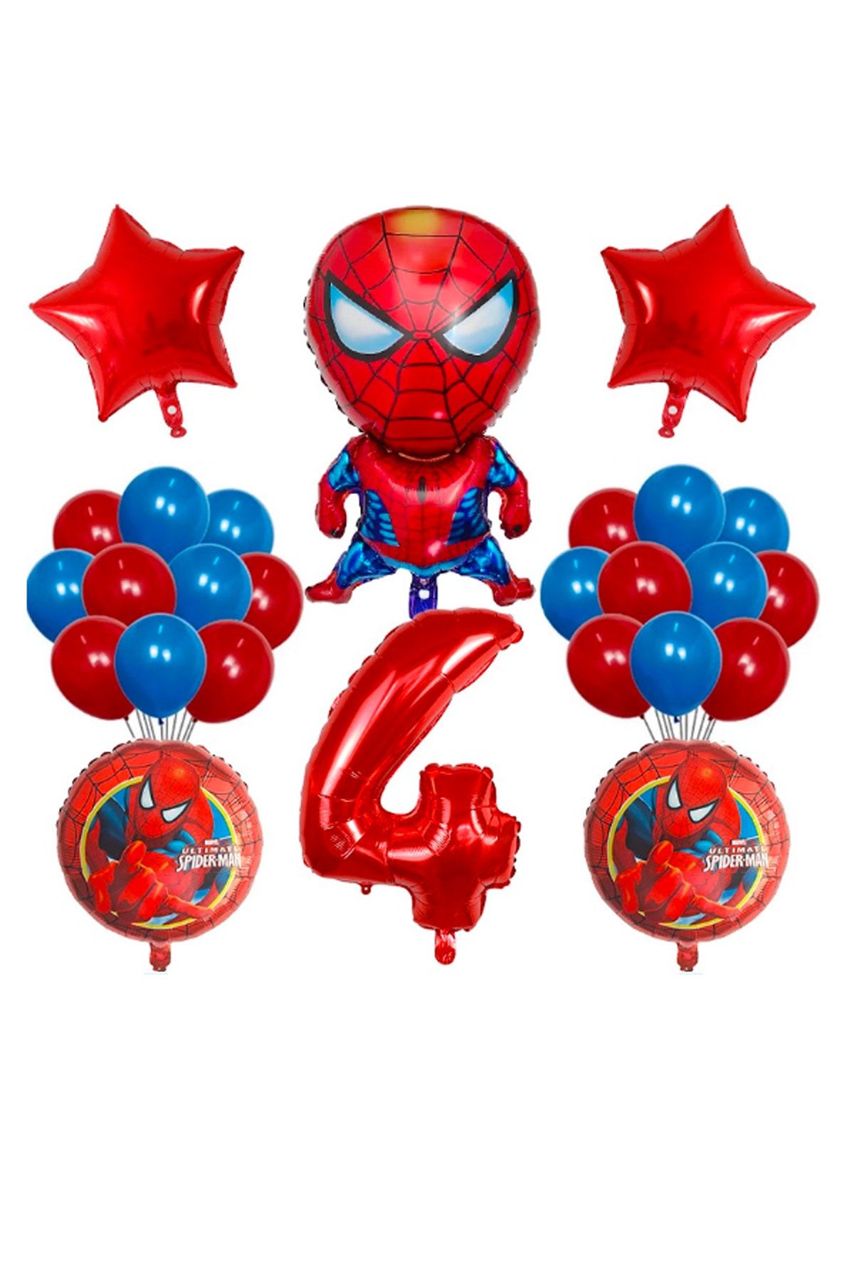 DİSNEY Spiderman Rakamlı Balon Seti Örümcek Adam Temalı Balon Seti