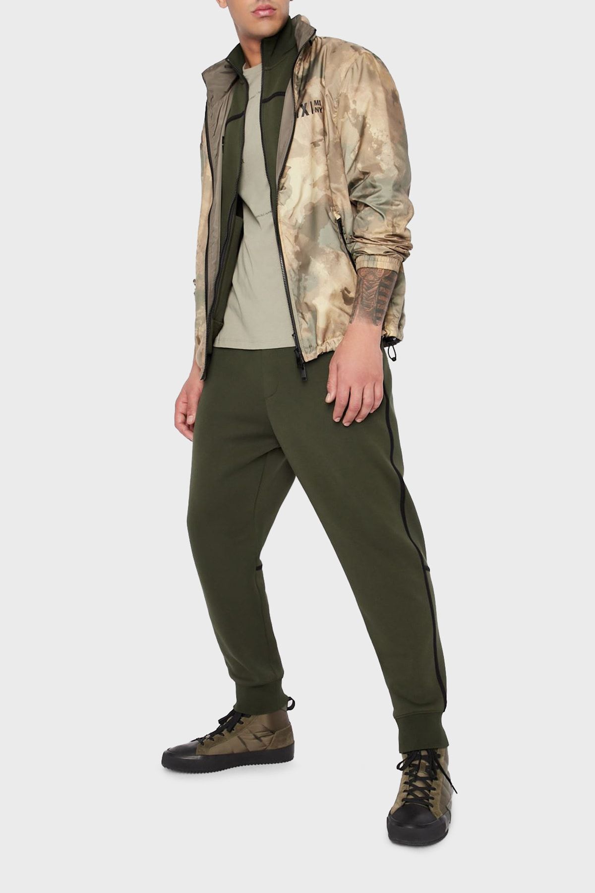 Armani Exchange Logolu Regular Fit Elastik Bel Bantlı Cepli Pamuklu Jogger Pantolon Erkek Pantolon 6
