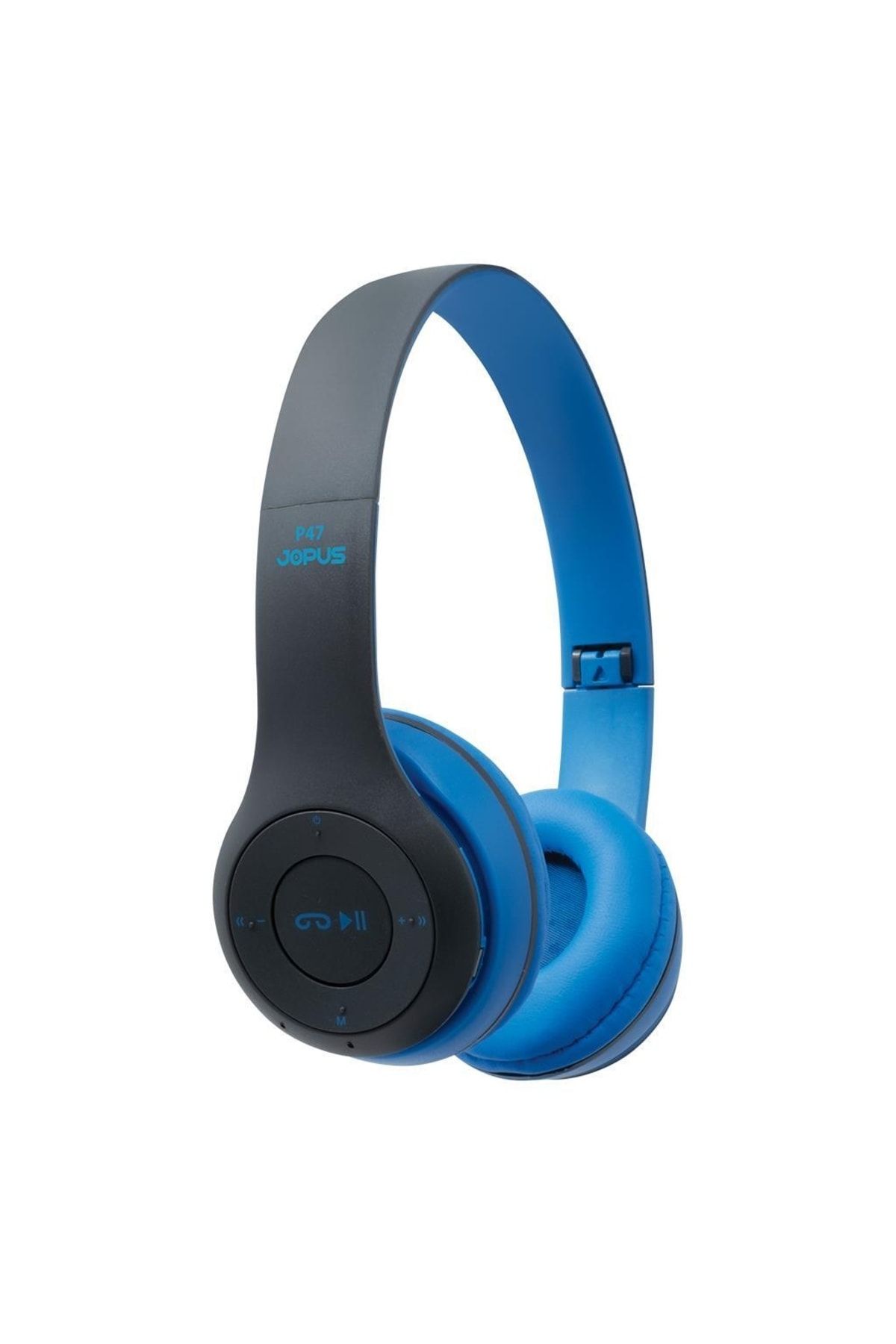 Jopus P47 Bluetooth Kulaklık Mikrofonlu Micro Sd Kart Okuyuculu Katlanabilir Mavi