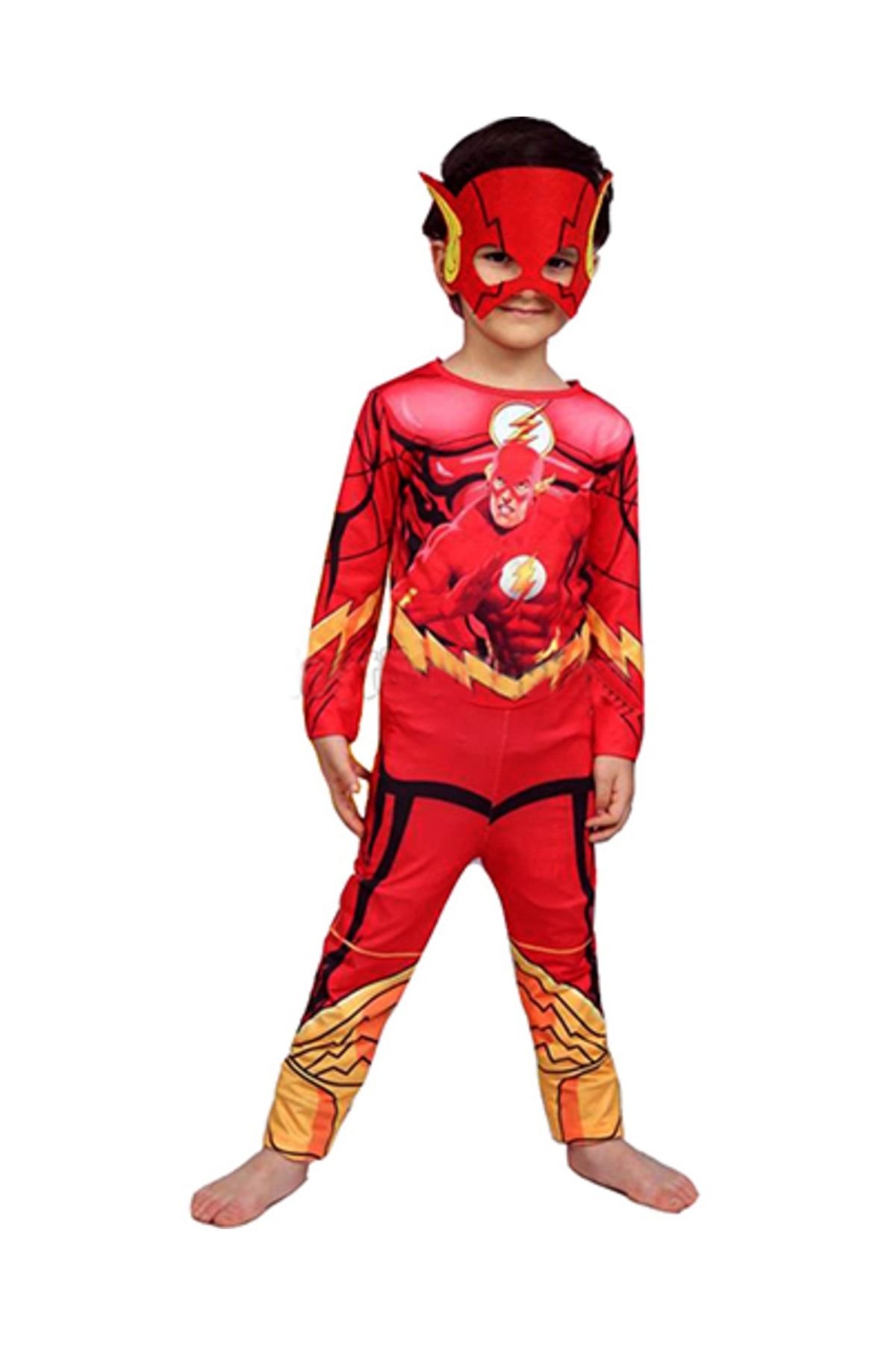 META Flash Kostümü Çocuk - Flash Kostüm Ve Maske Full Set