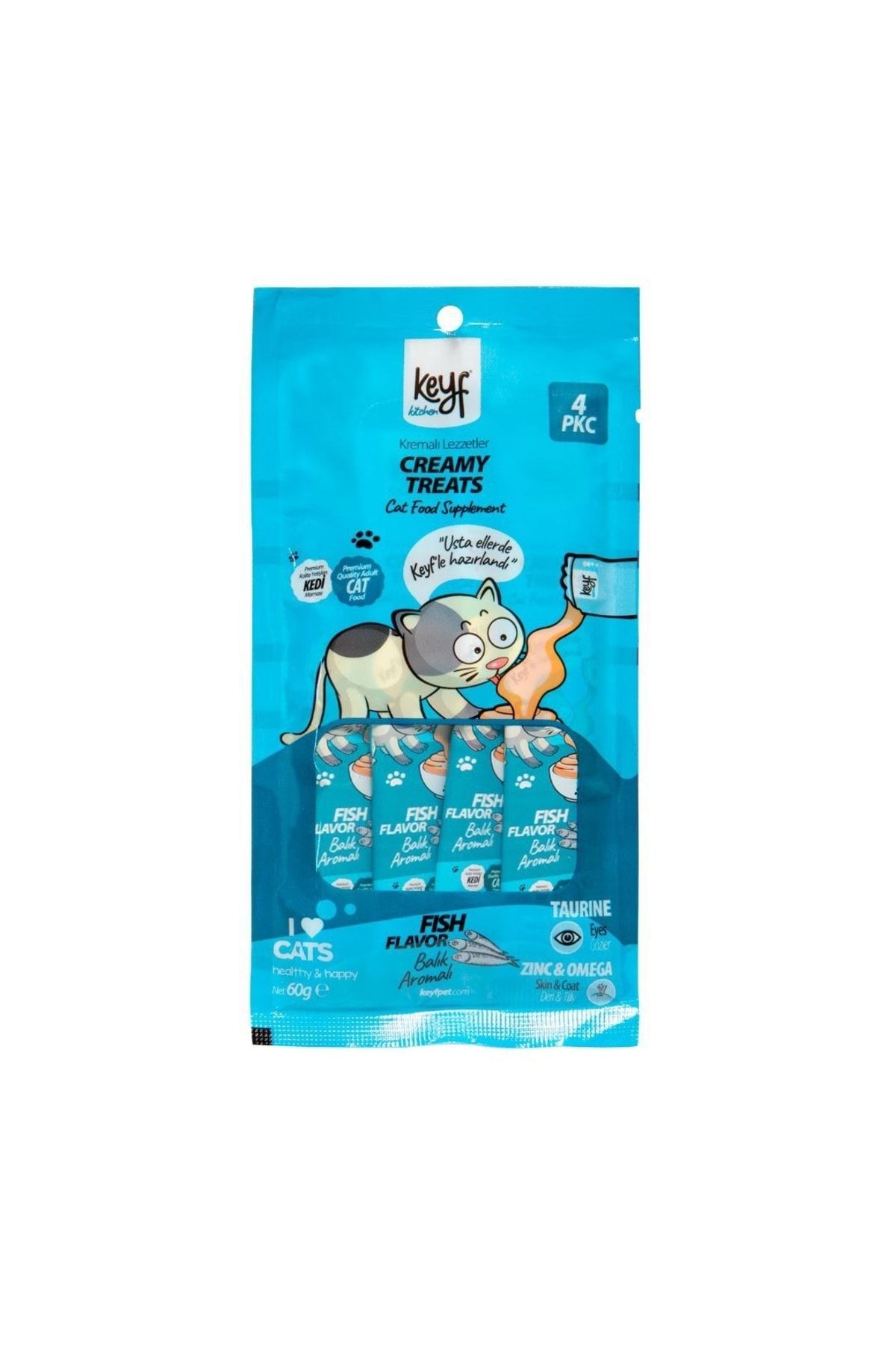 Creamy Treats Balık Aromalı 4 Adet* 15 Gr (1 Paket)_0