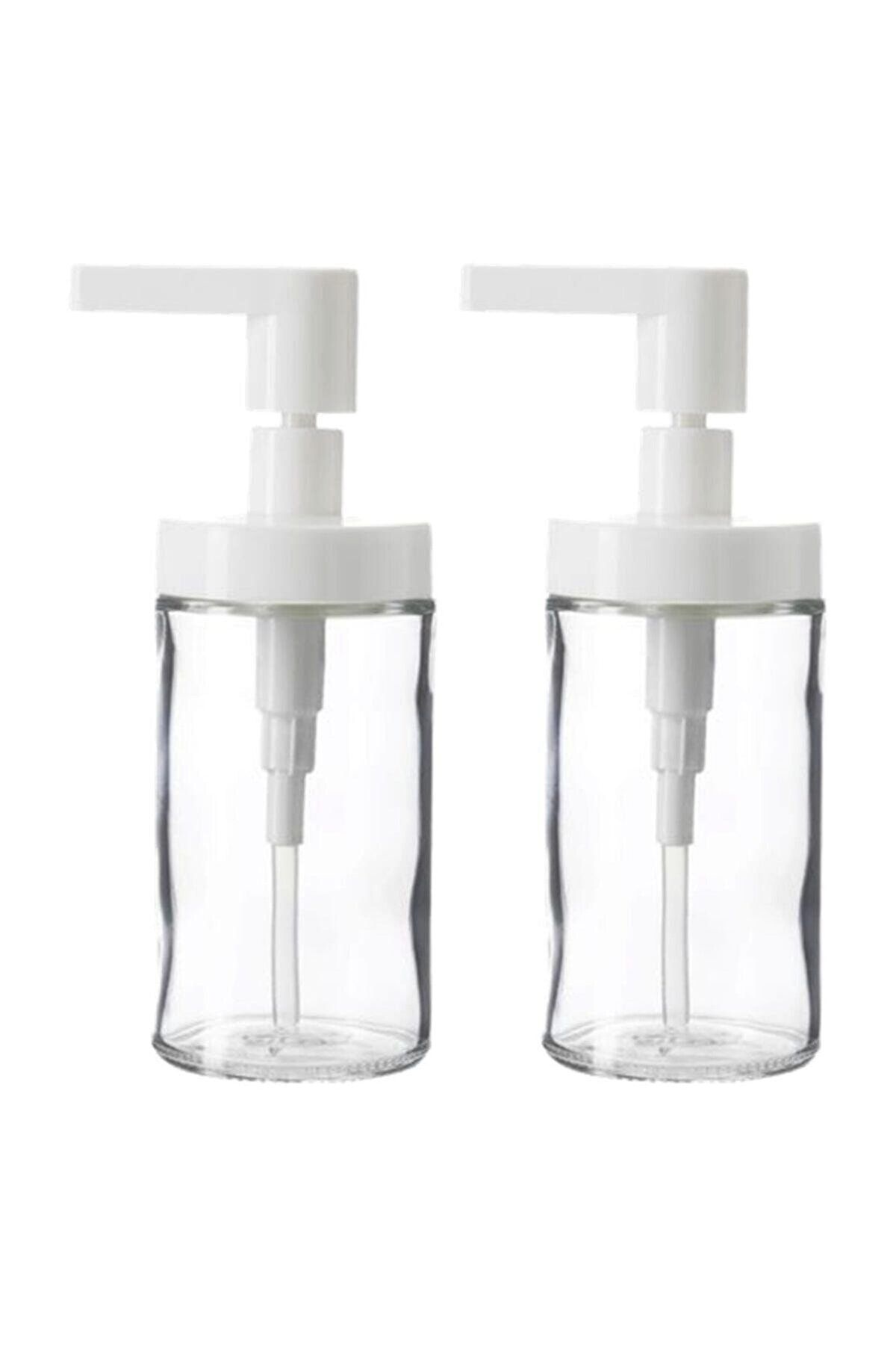 IKEA Sıvı Sabunluk 250ml Beyaz 2 Adet Cam Pompa Sert Plastik