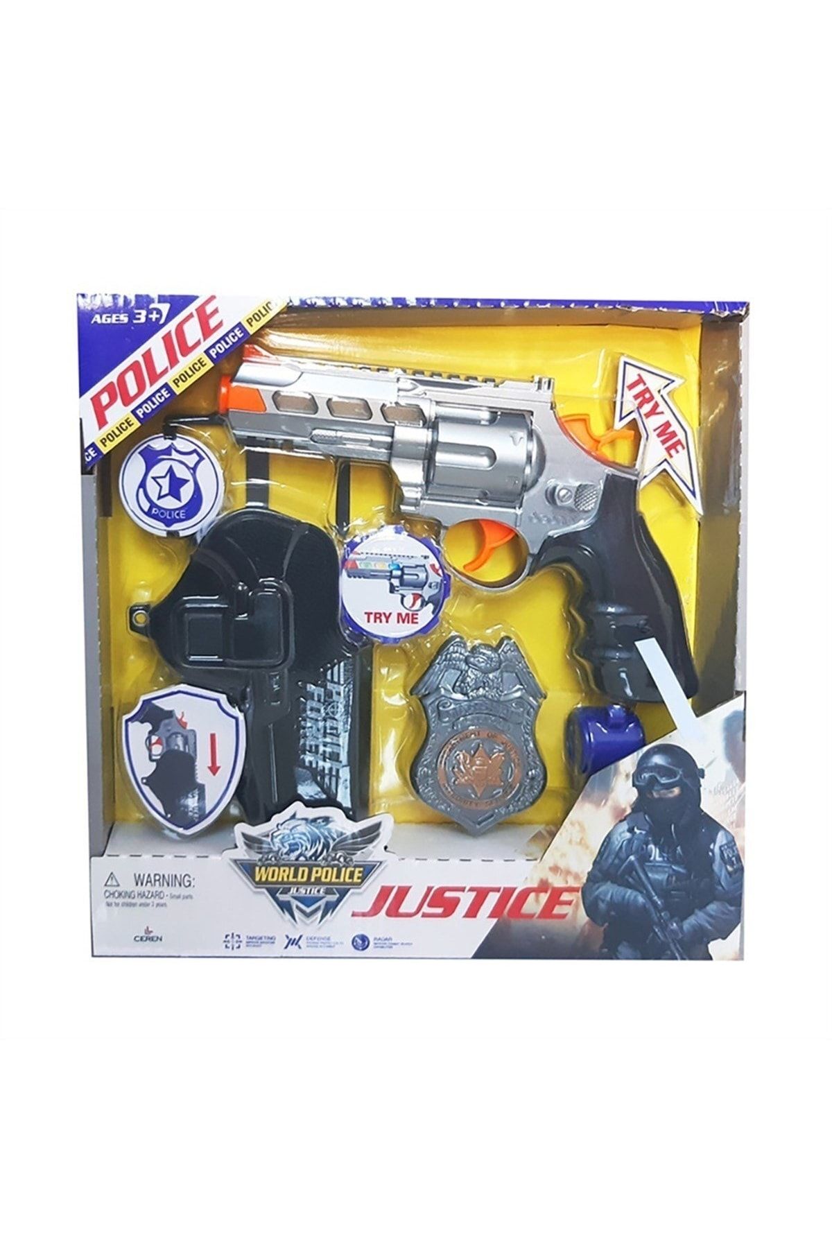 Nerf Ceren Toys Kutulu Rozetli Ve Kılıflı Polis Silah Seti