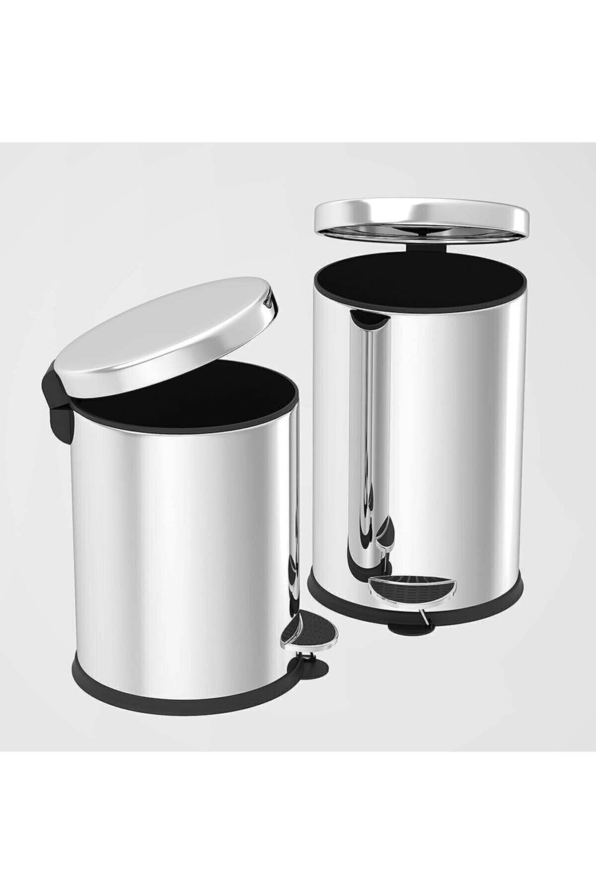 nevhas Çöp Kovası 3 Litre Paslanmaz Çelikli Pedallı Çöp Kutusu Tuvalet Banyo Mutfak