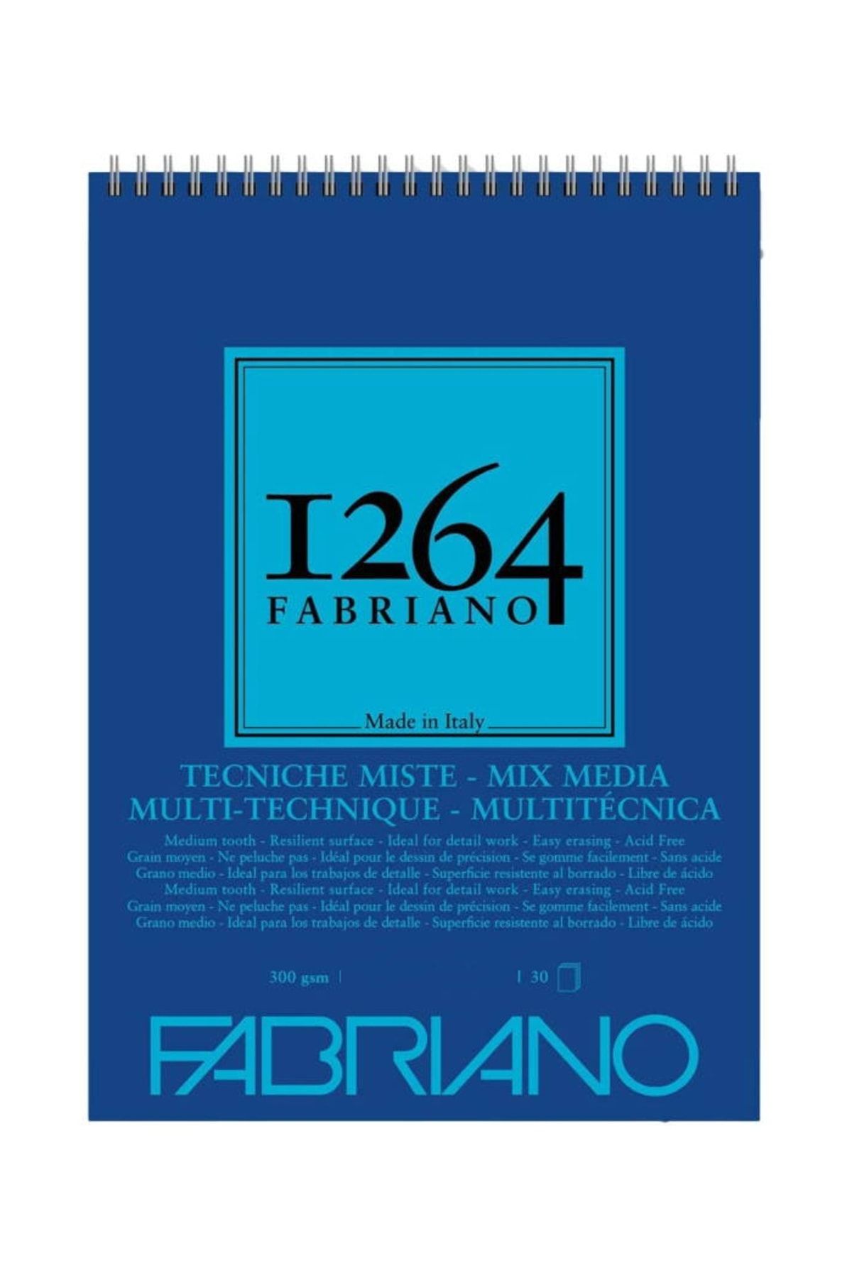 Fabriano 1264 Mix Media Defteri 300 Gr. 30 Yp. Spiralli A3