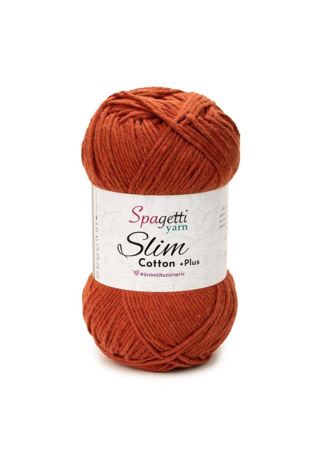 Spagettiyarn Slim Cotton Plus Kiremit El Örgü İpliği
