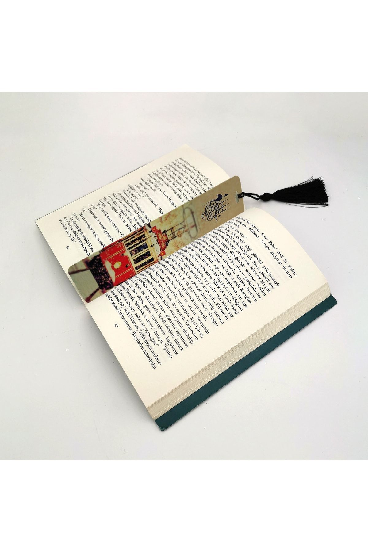 Sadrazam Nostaljik Tramvay Baskılı, Püsküllü Kitap Ayracı (hediyelik Bookmark,ayraç-092)