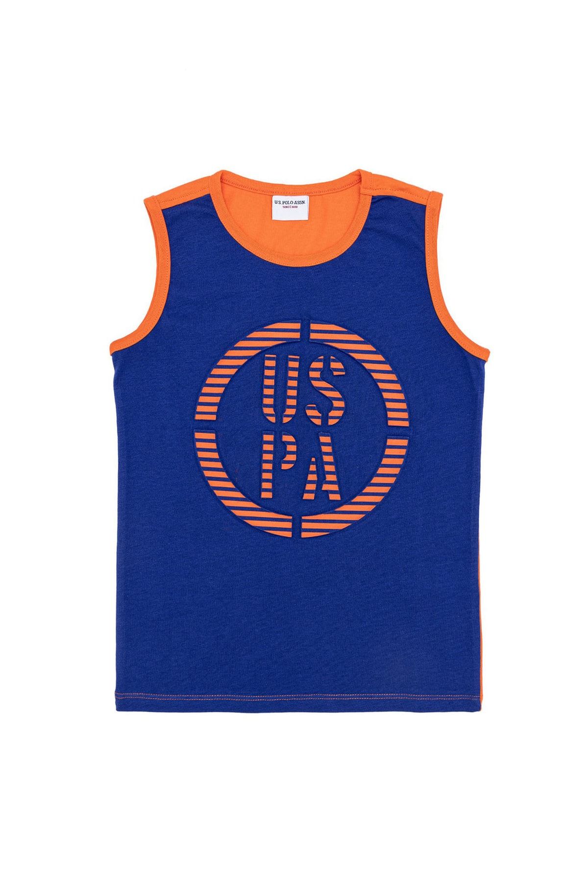 U.S. Polo Assn. Baskılı Mavi Erkek Çocuk T-shirt Telsı Vr212