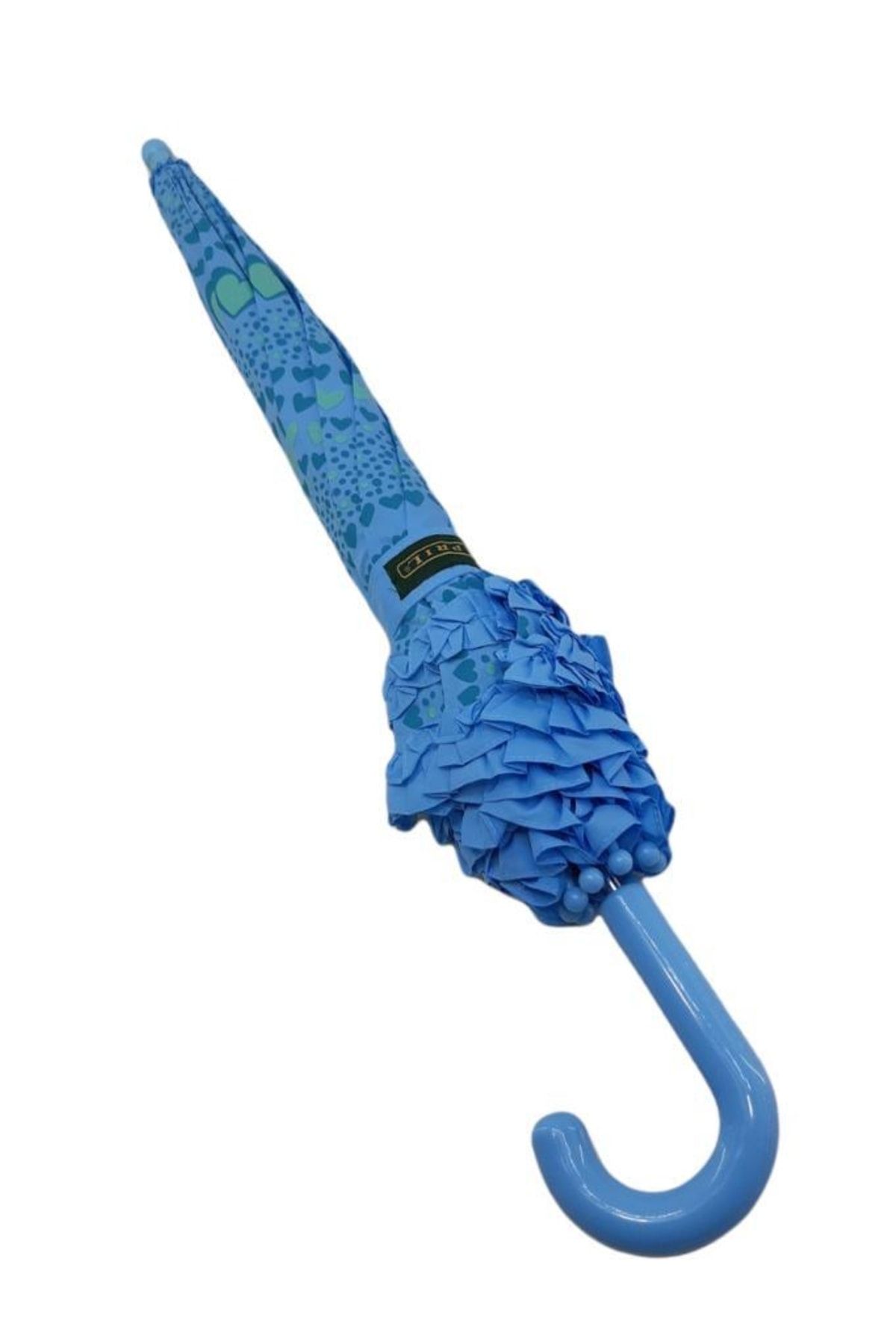 APRİL Snotline Kız Çocuk Baston Şemsiye Mavi Renk 8 Telli Fırfırlı