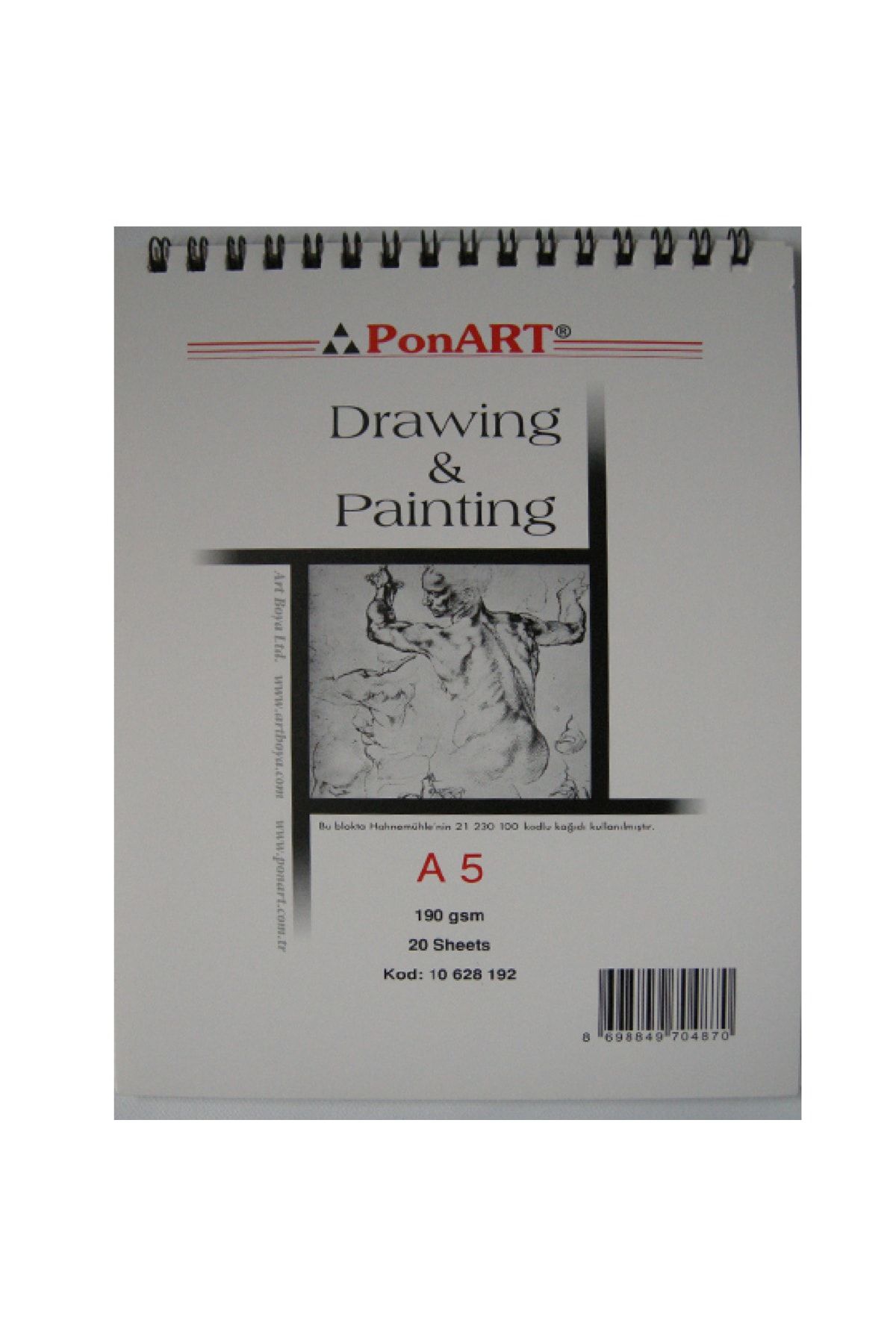 Ponart Painiting Drawing Blok 190g A5 20 Yaprak Sketc Book Eskiz Defteri