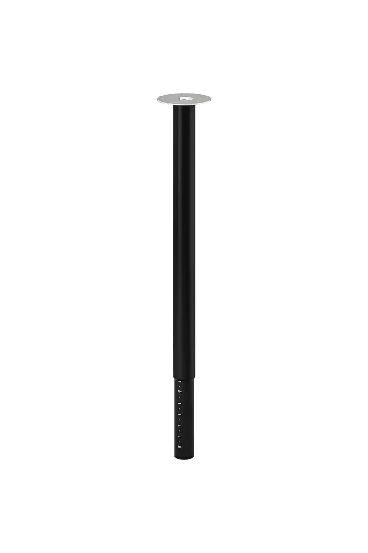 IKEA Olov Ayarlanabilir Ayak Siyah 60-90 Cm Yükseklik Ayarlı Çelik Masa Çalışma Masası Ayağı 1 Adet