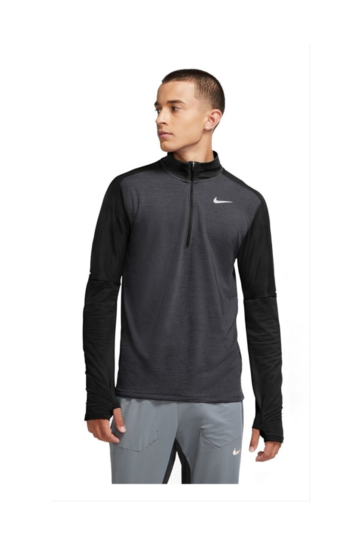 Nike Dri-fÄ±t Men's 1/2-zip Running Top Erkek Uzun Kollu T-shirt Cu6073-070 FiyatÄ±, YorumlarÄ± 