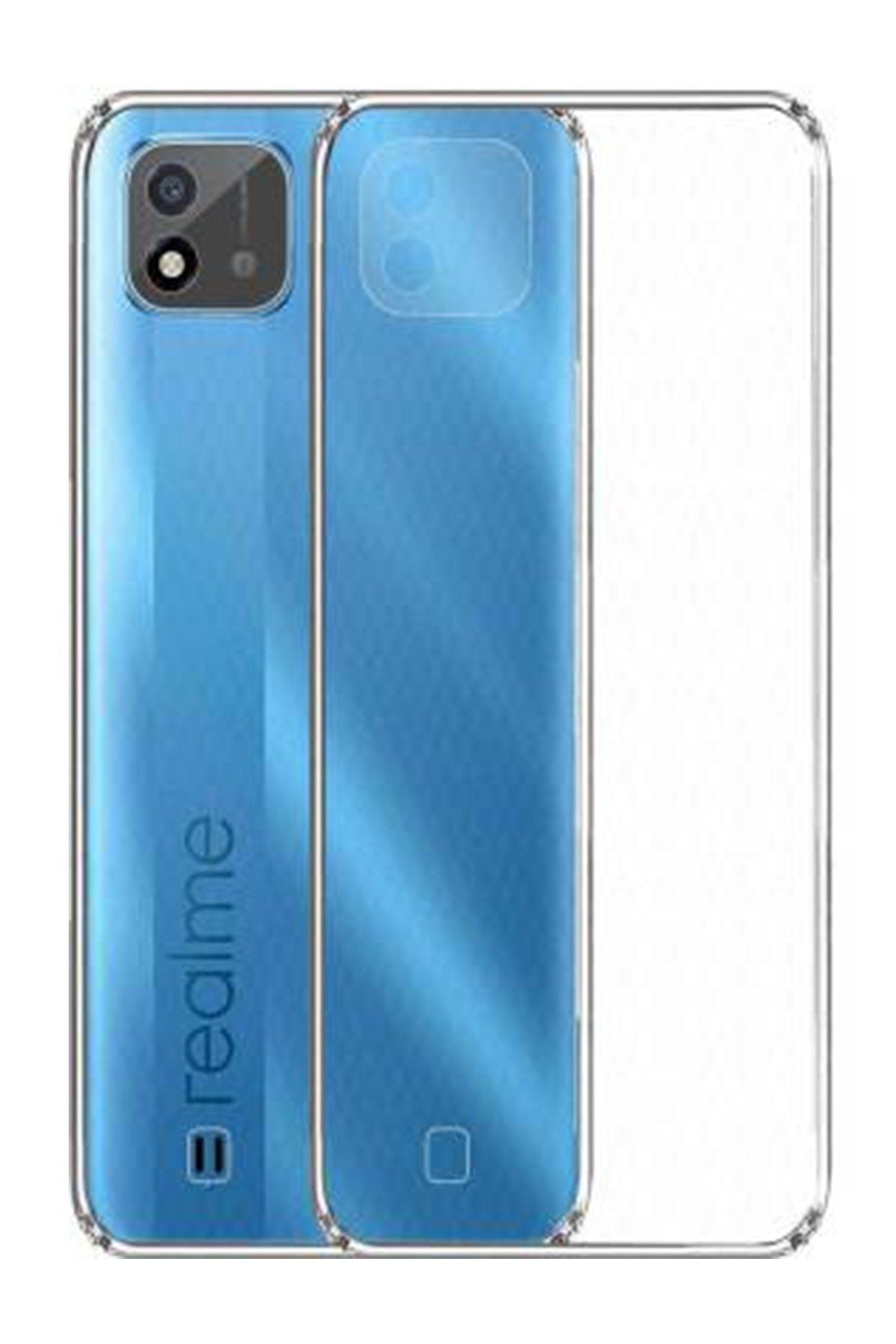 HappyCase Realme C11 2021 Kılıf Lüx Şeffaf Silikon