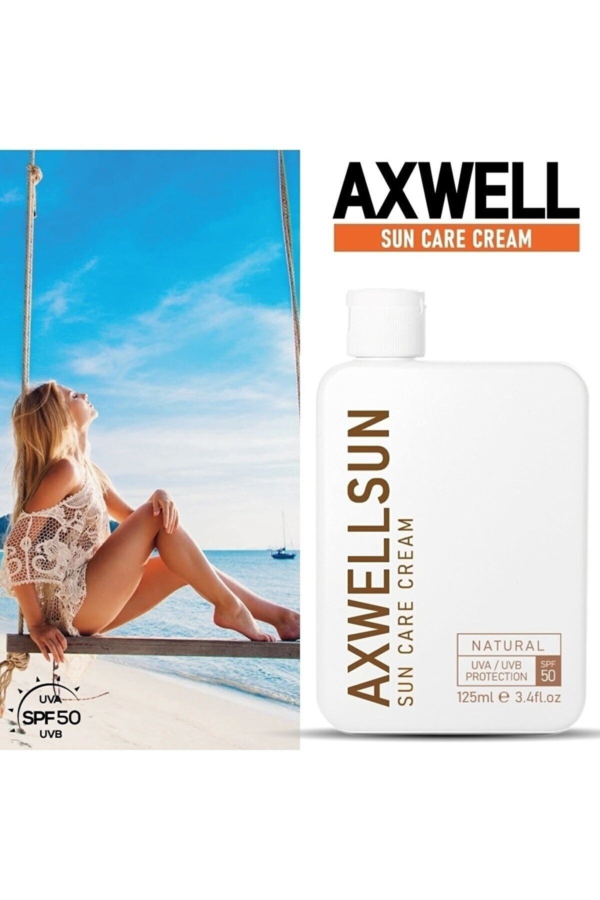 AXWELL Premium Sun Care Cream- Güneş Koruyucu Krem Spf50 125ml