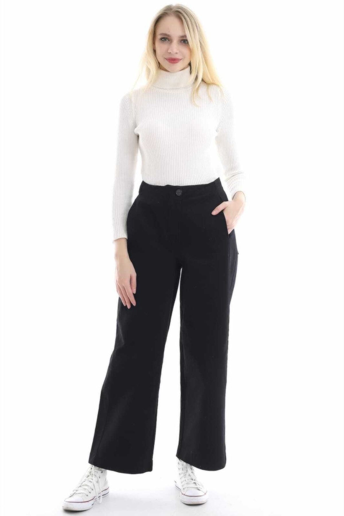 calliope Kadın Siyah İtalyan Kumaş Pantalon