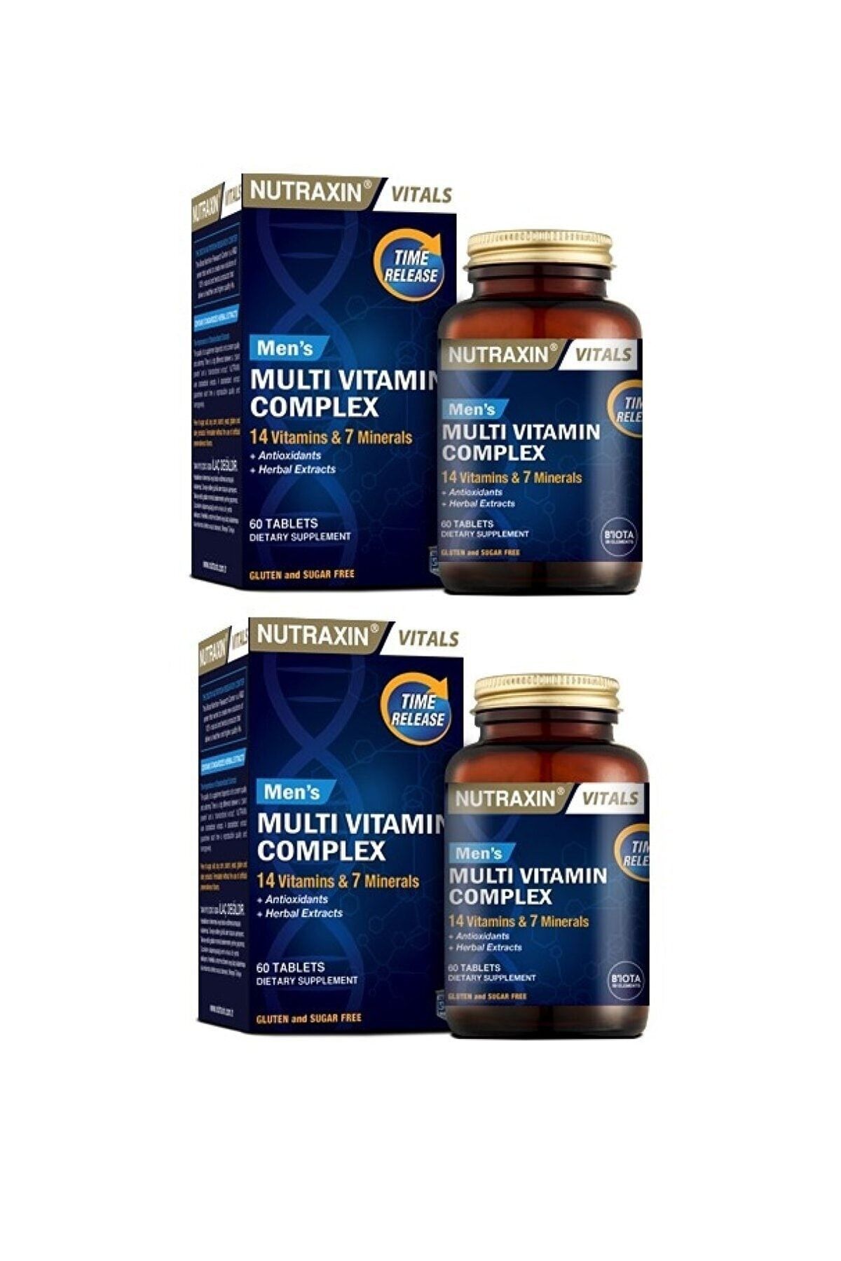 Nutraxin Erkekler İçin 60 Tablet X2 Adet Multivitamin Ve Mineral Complex