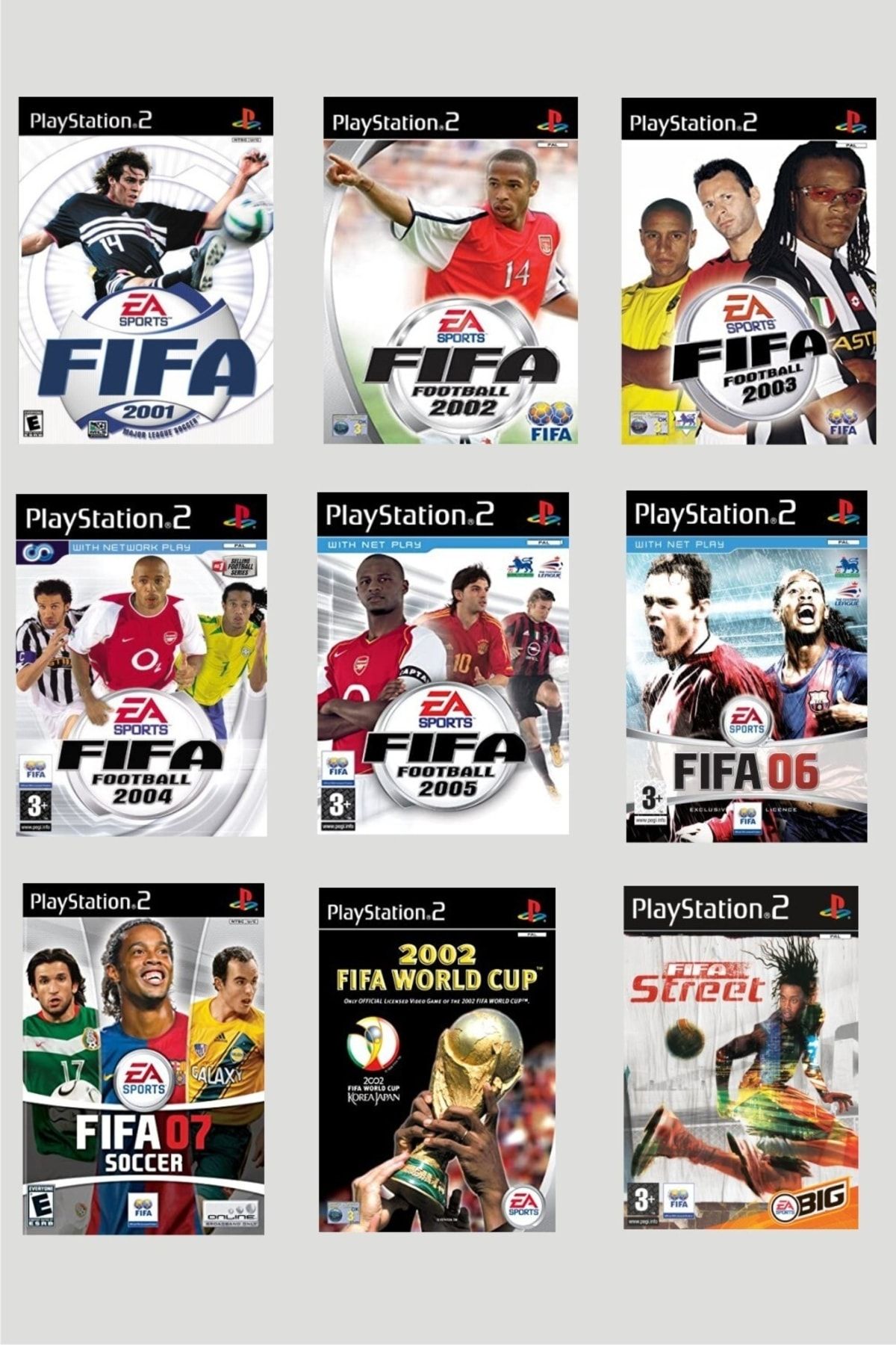 EA Games Playstatıon 2 - Fıfa Futbol Oyunları 1. Seri 9 Oyun Sadece Çipli Cihazlar Için